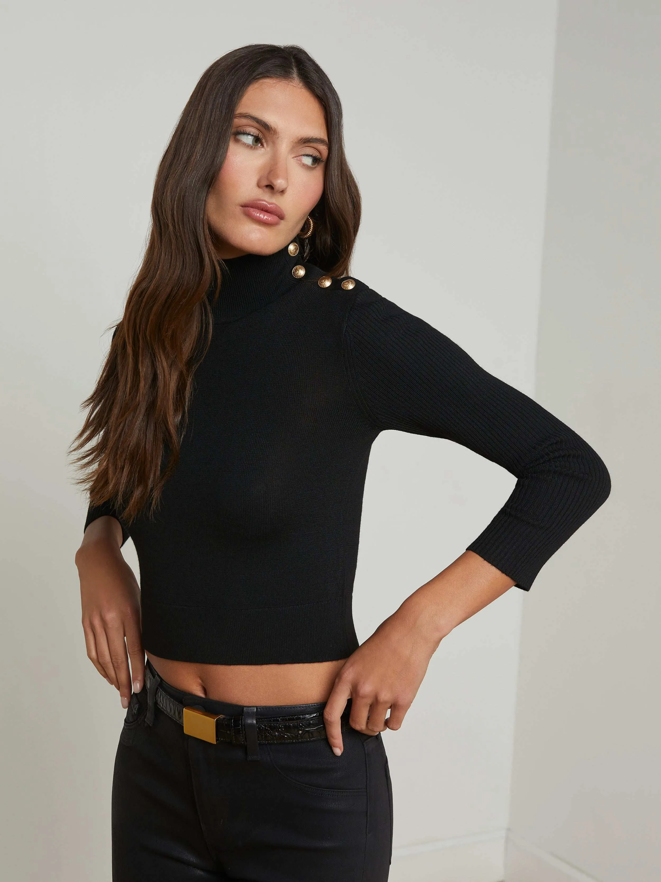 Kamdyn Cropped Sweater sold by L'AGENCE product image thumbnail 5