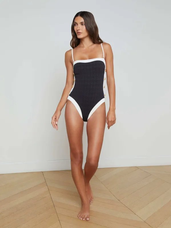 Tory Bandeau One-Piece Swimsuit sold by L'AGENCE