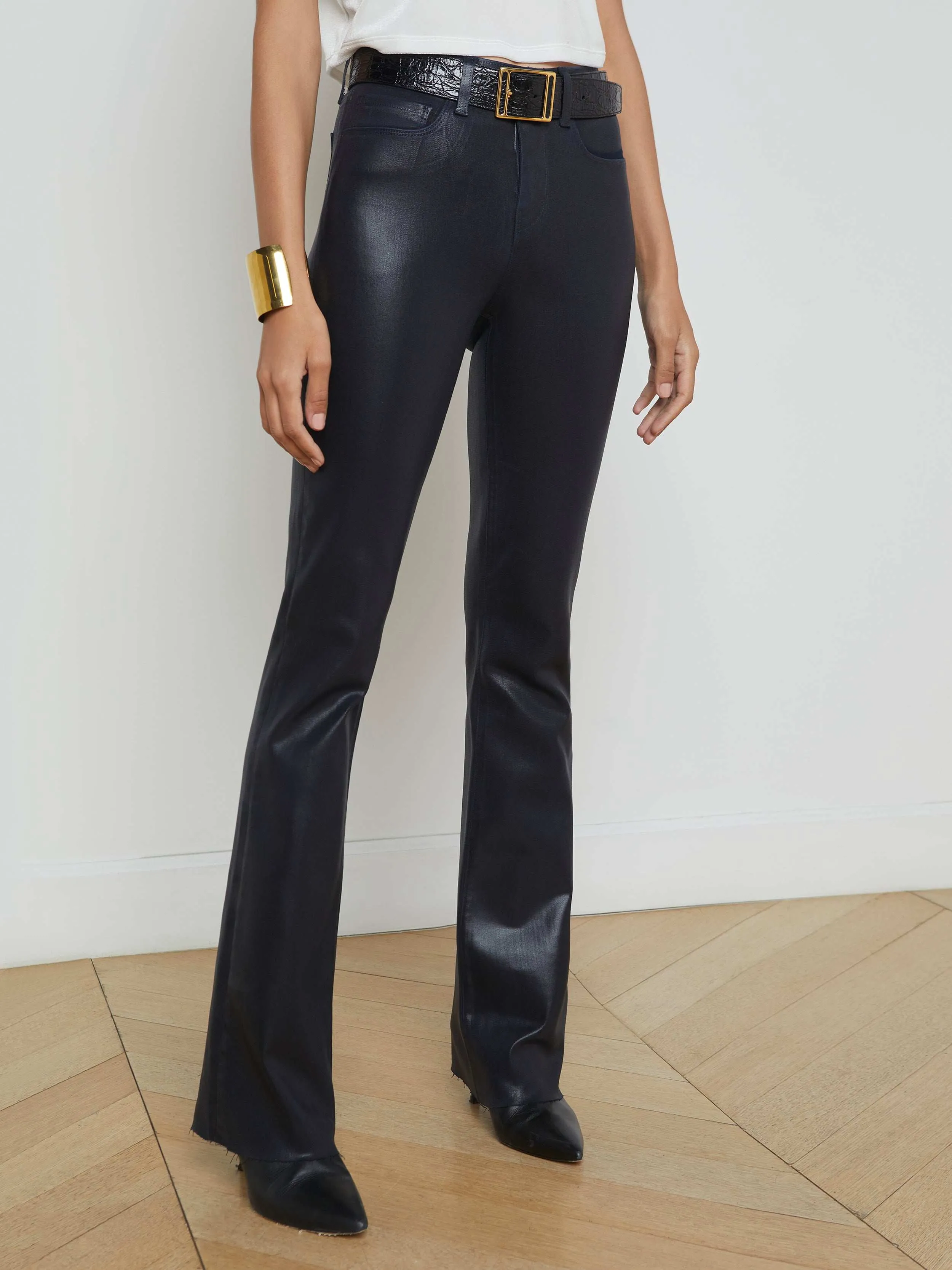 Ruth Coated Straight-Leg Jean sold by L'AGENCE product image thumbnail 2