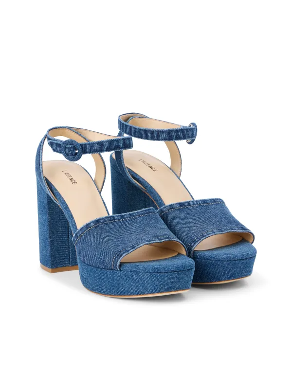 Andree Denim Platform Sandal sold by L'AGENCE