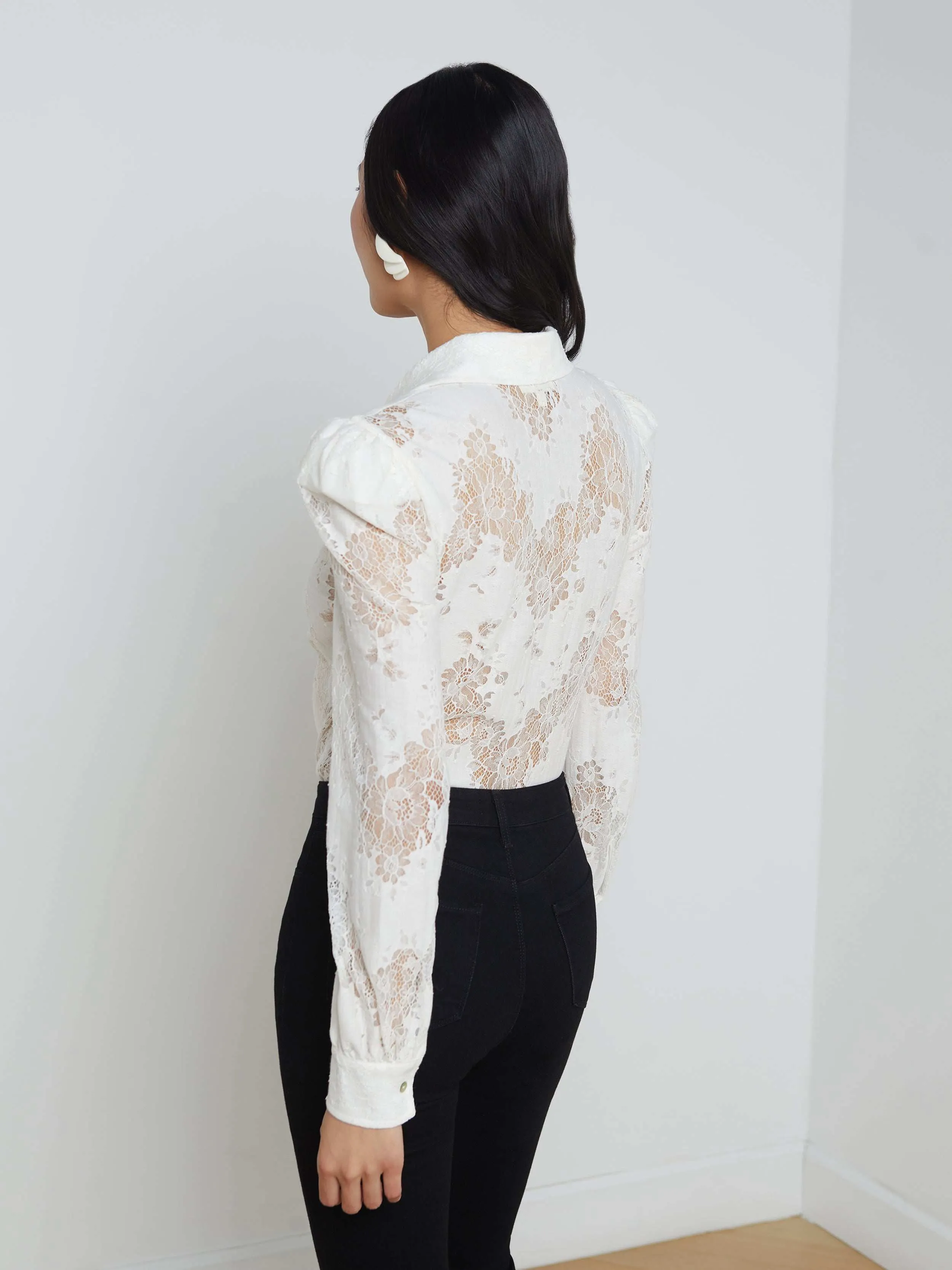 Jenica Lace Blouse sold by L'AGENCE product image thumbnail 4
