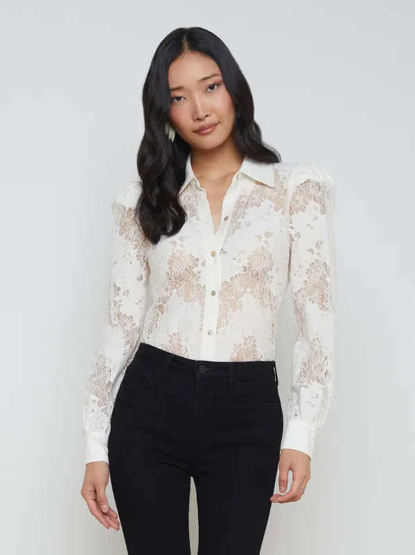 Jenica Lace Blouse sold by L'AGENCE