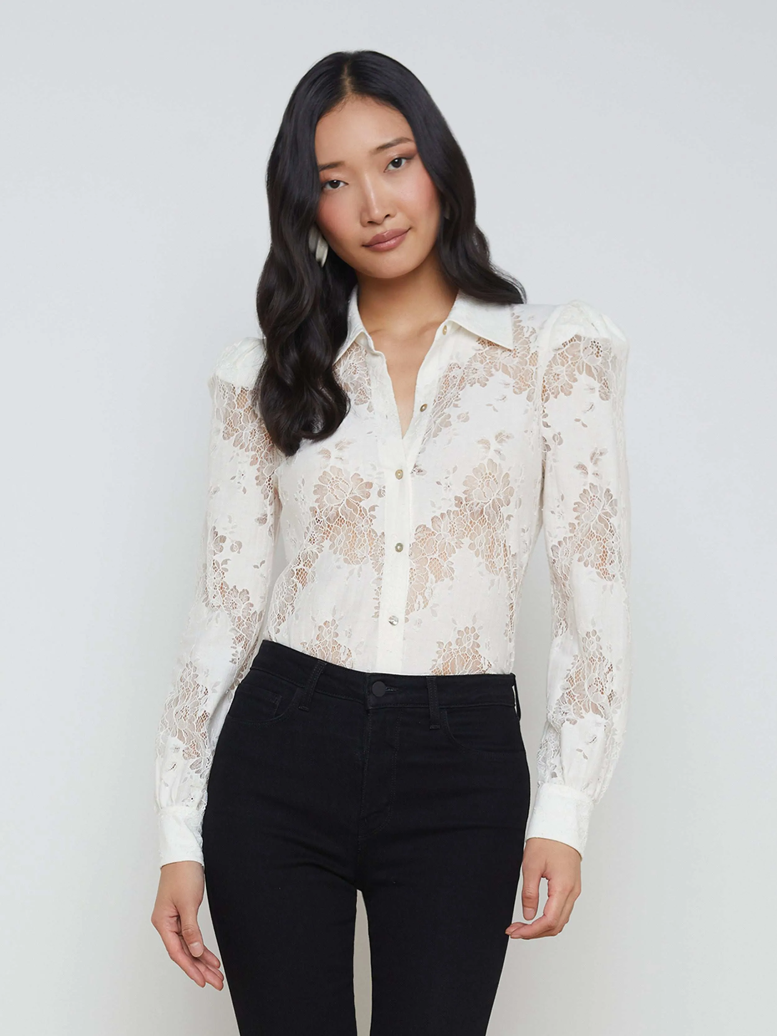 Jenica Lace Blouse sold by L'AGENCE
