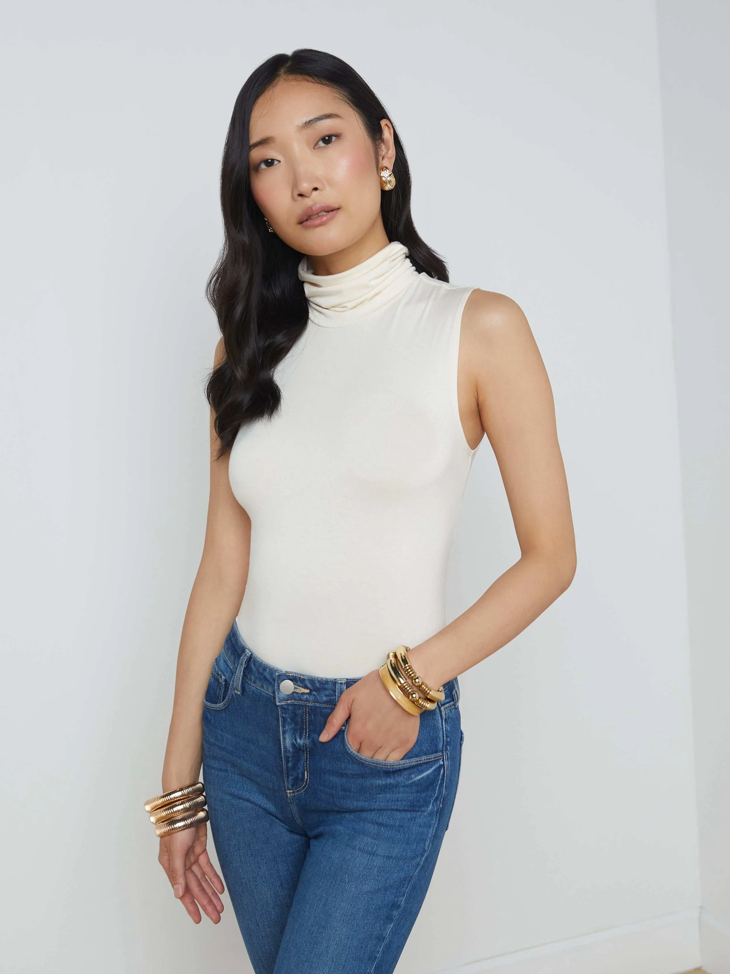 Ceci Sleeveless Turtleneck sold by L'AGENCE product image thumbnail 5