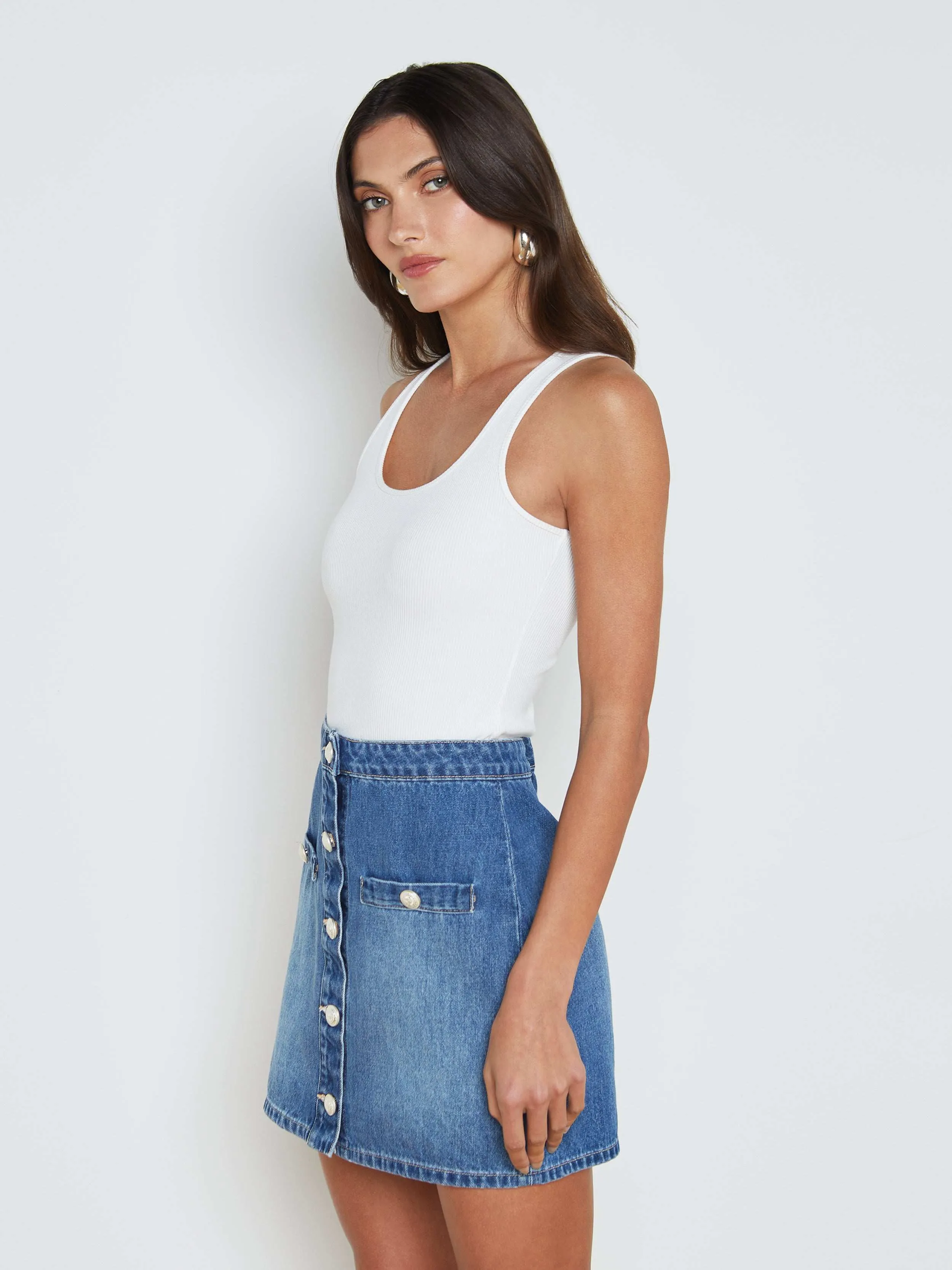 Adira Scoopneck Tank sold by L'AGENCE product image thumbnail 2