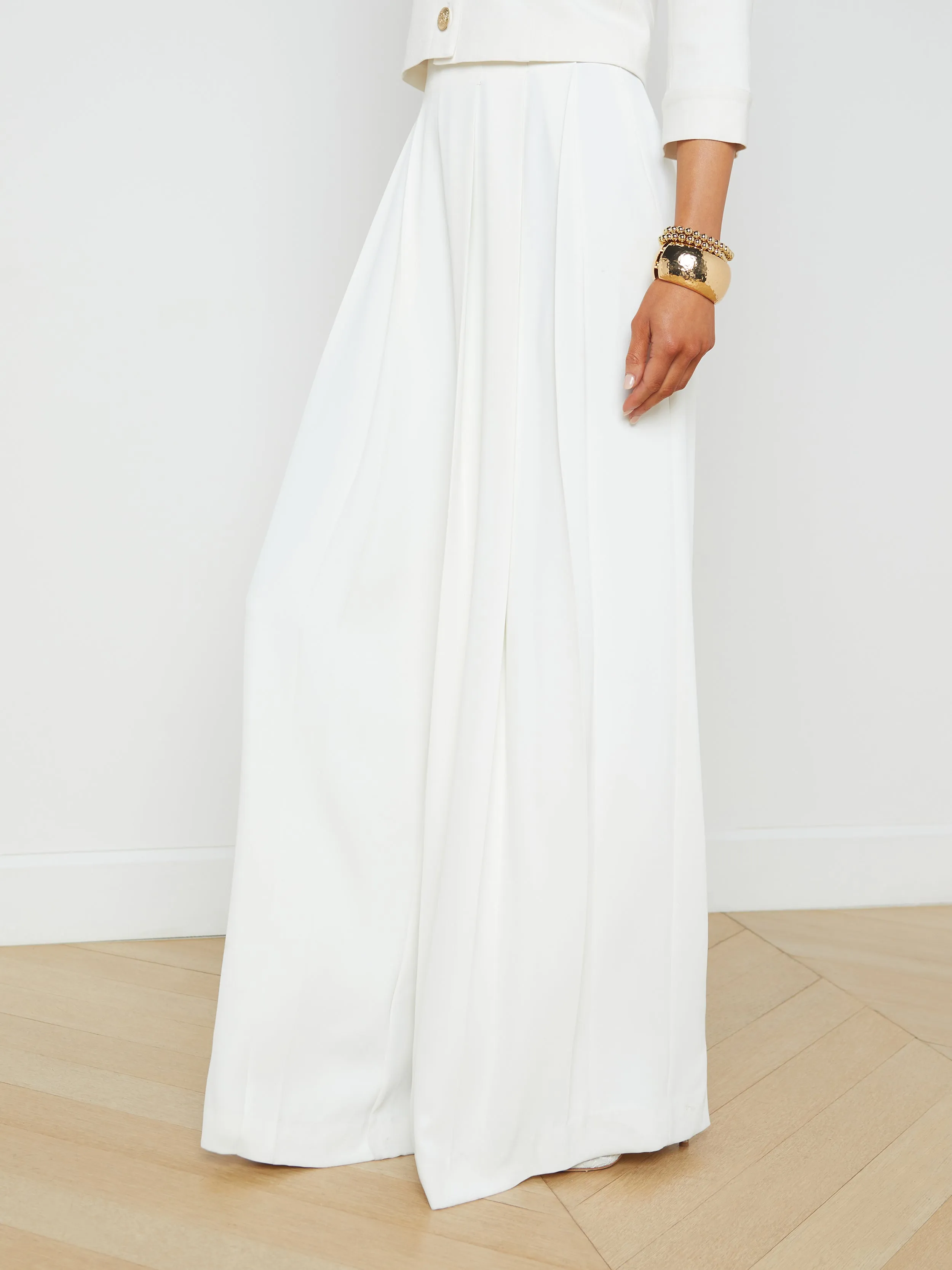 Nova Pleated Wide-Leg Pant sold by L'AGENCE product image thumbnail 3