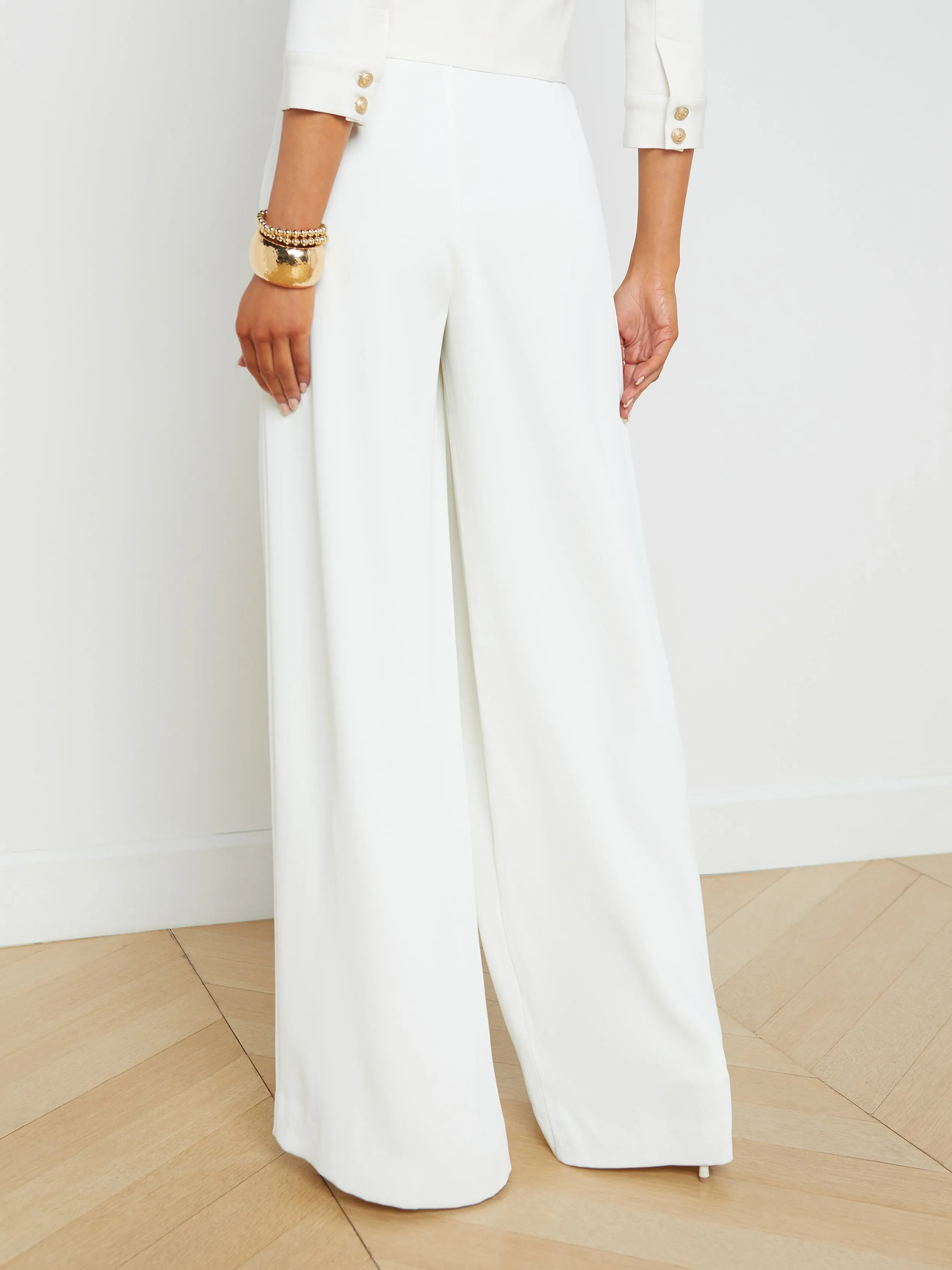 Nova Pleated Wide-Leg Pant sold by L'AGENCE product image thumbnail 4