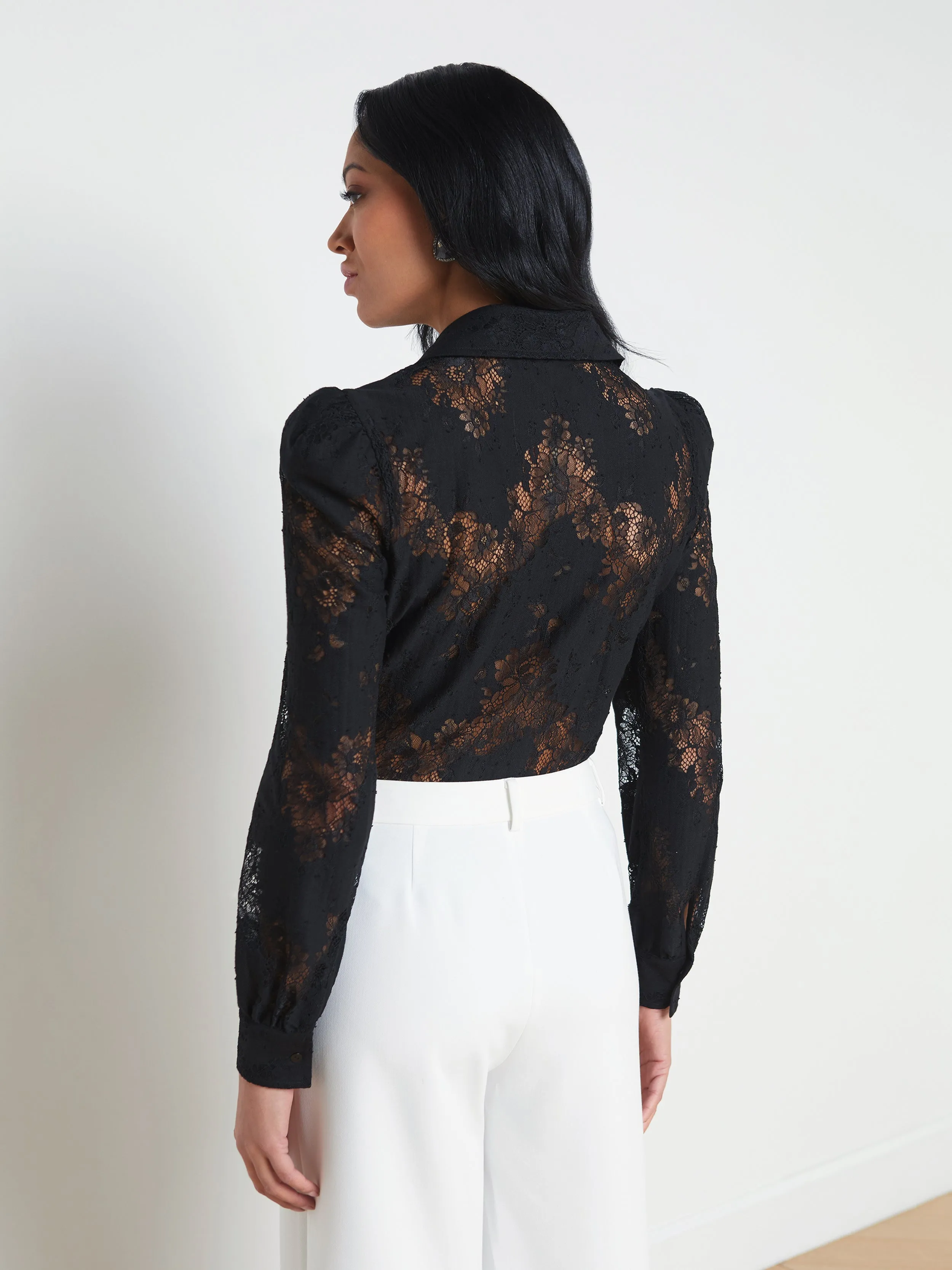 Jenica Lace Blouse sold by L'AGENCE product image thumbnail 3