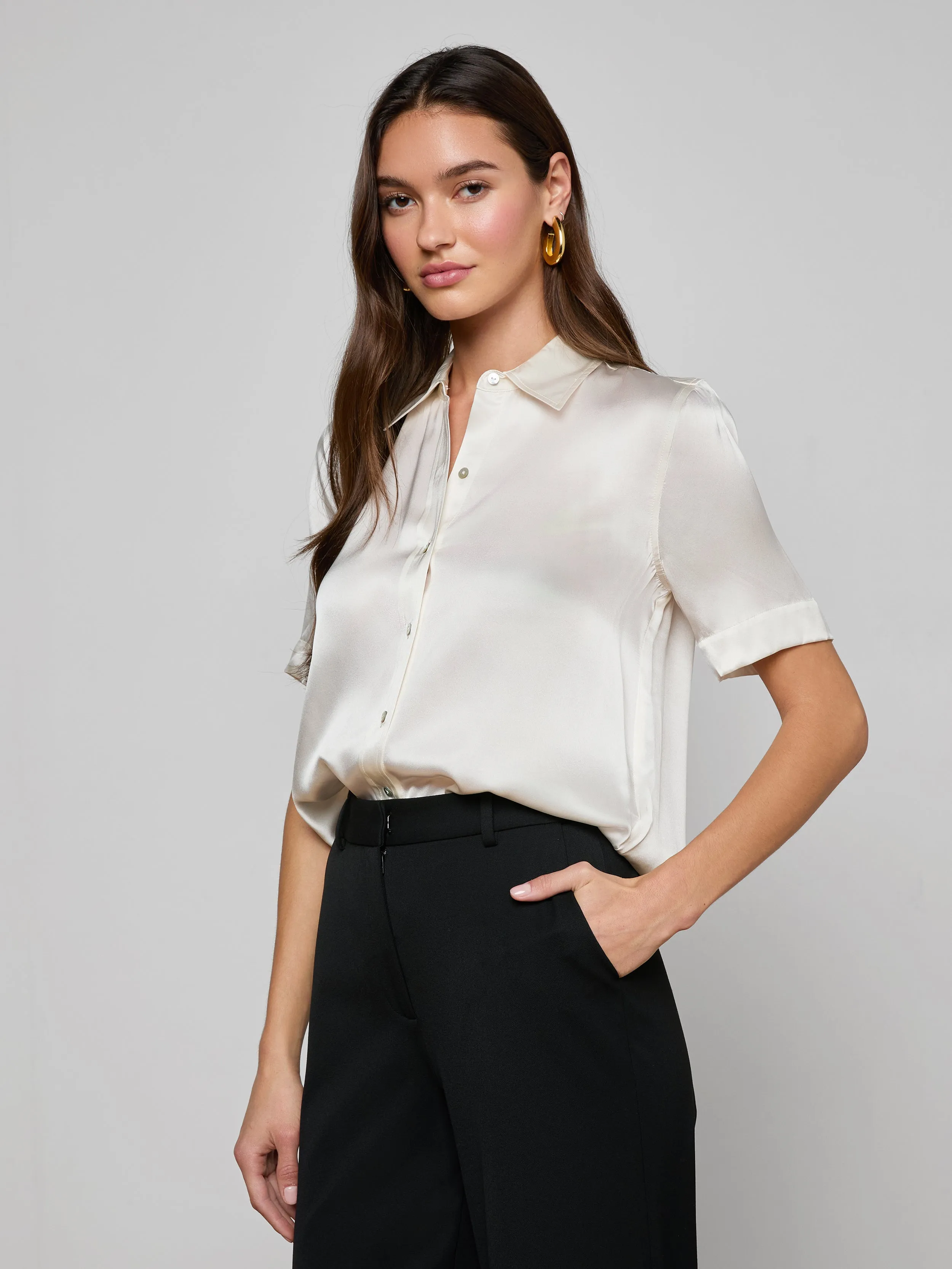 Ellah Silk Blouse sold by L'AGENCE product image thumbnail 3