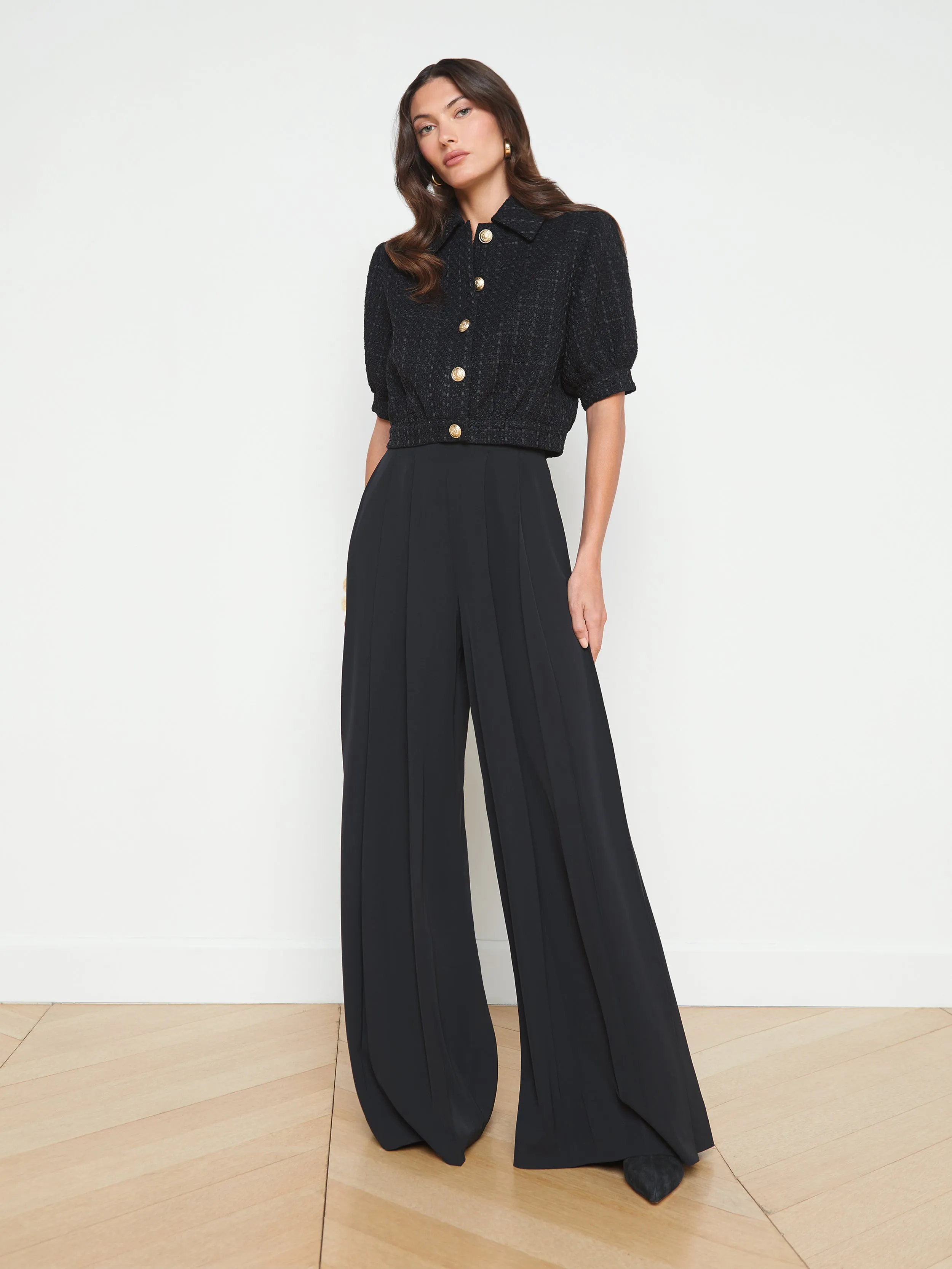 Cove Cropped Tweed Jacket sold by L'AGENCE product image thumbnail 2