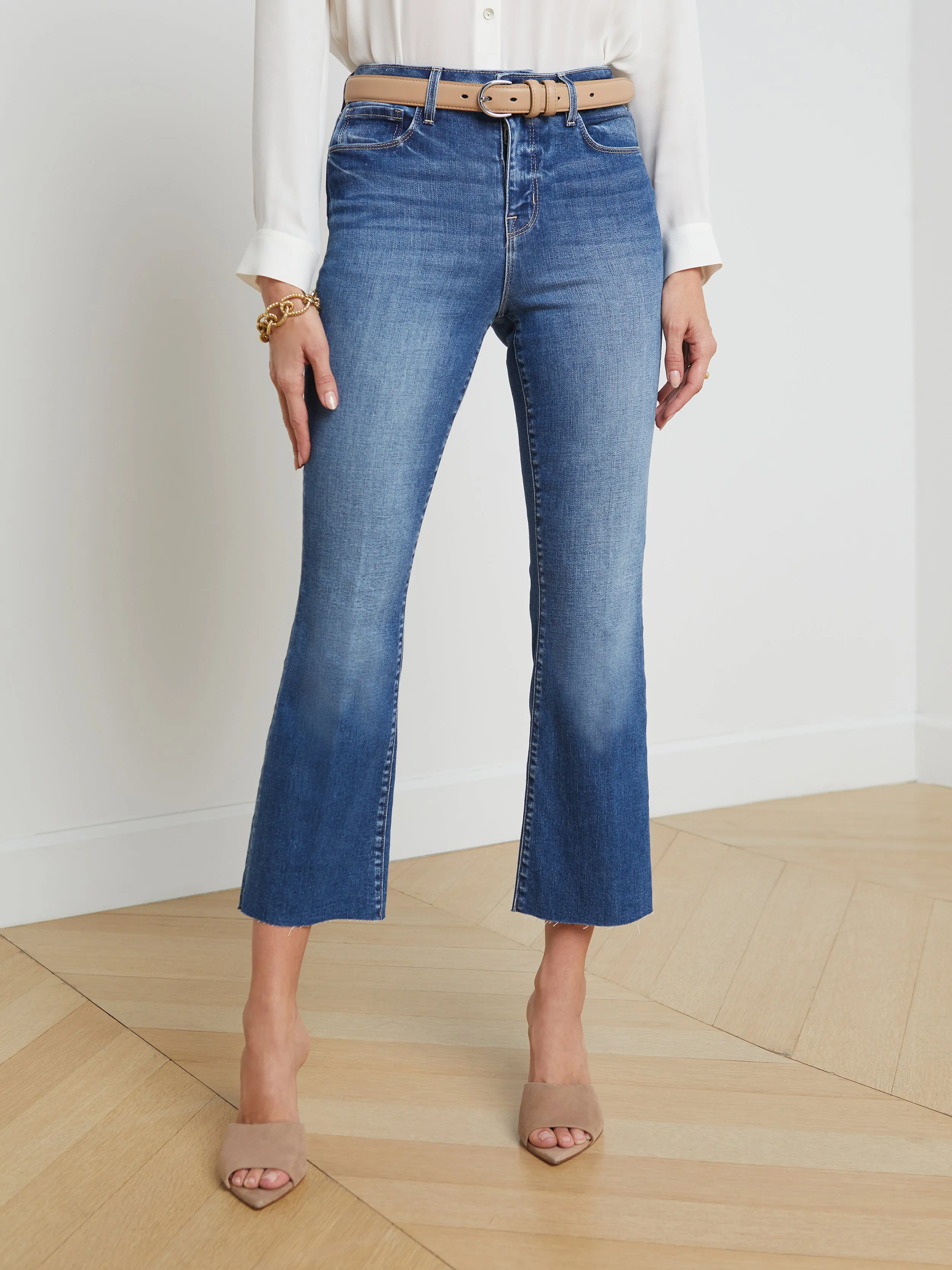Kendra Cropped Flare Jean sold by L'AGENCE product image thumbnail 2