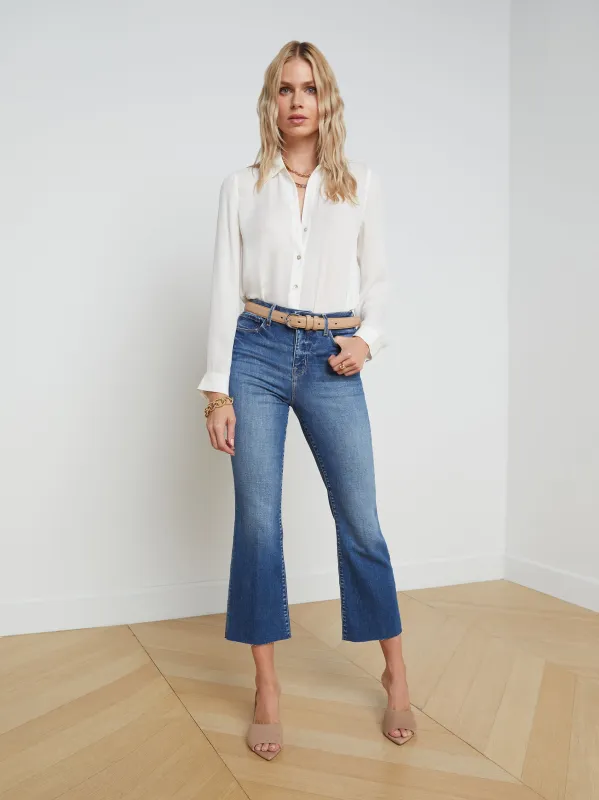 Kendra Cropped Flare Jean sold by L'AGENCE