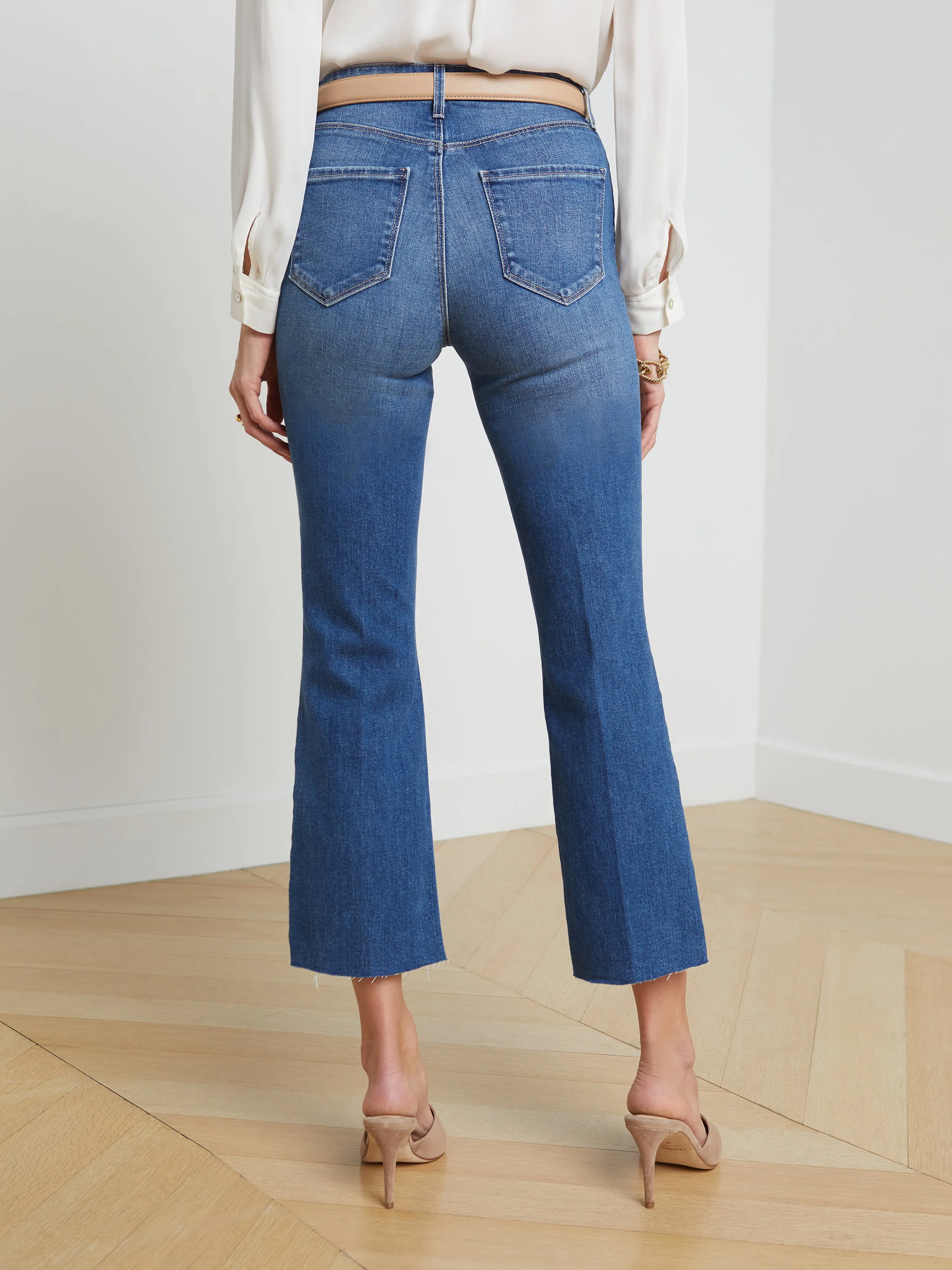 Kendra Cropped Flare Jean sold by L'AGENCE product image thumbnail 4