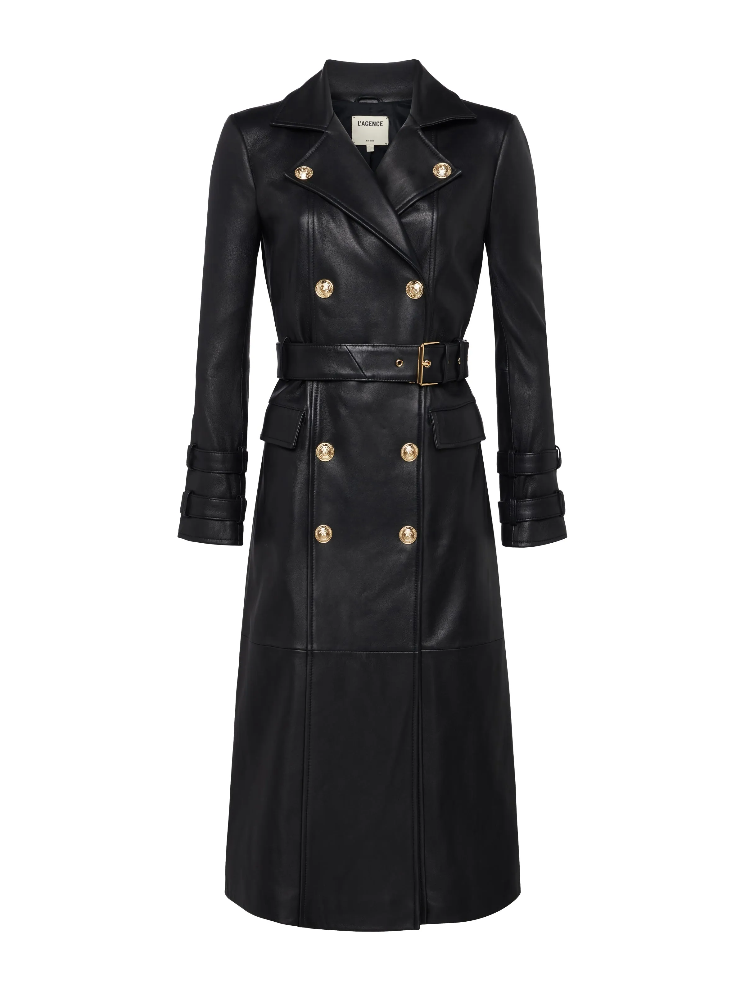 Celina Leather Trench Coat sold by L'AGENCE product image thumbnail 5