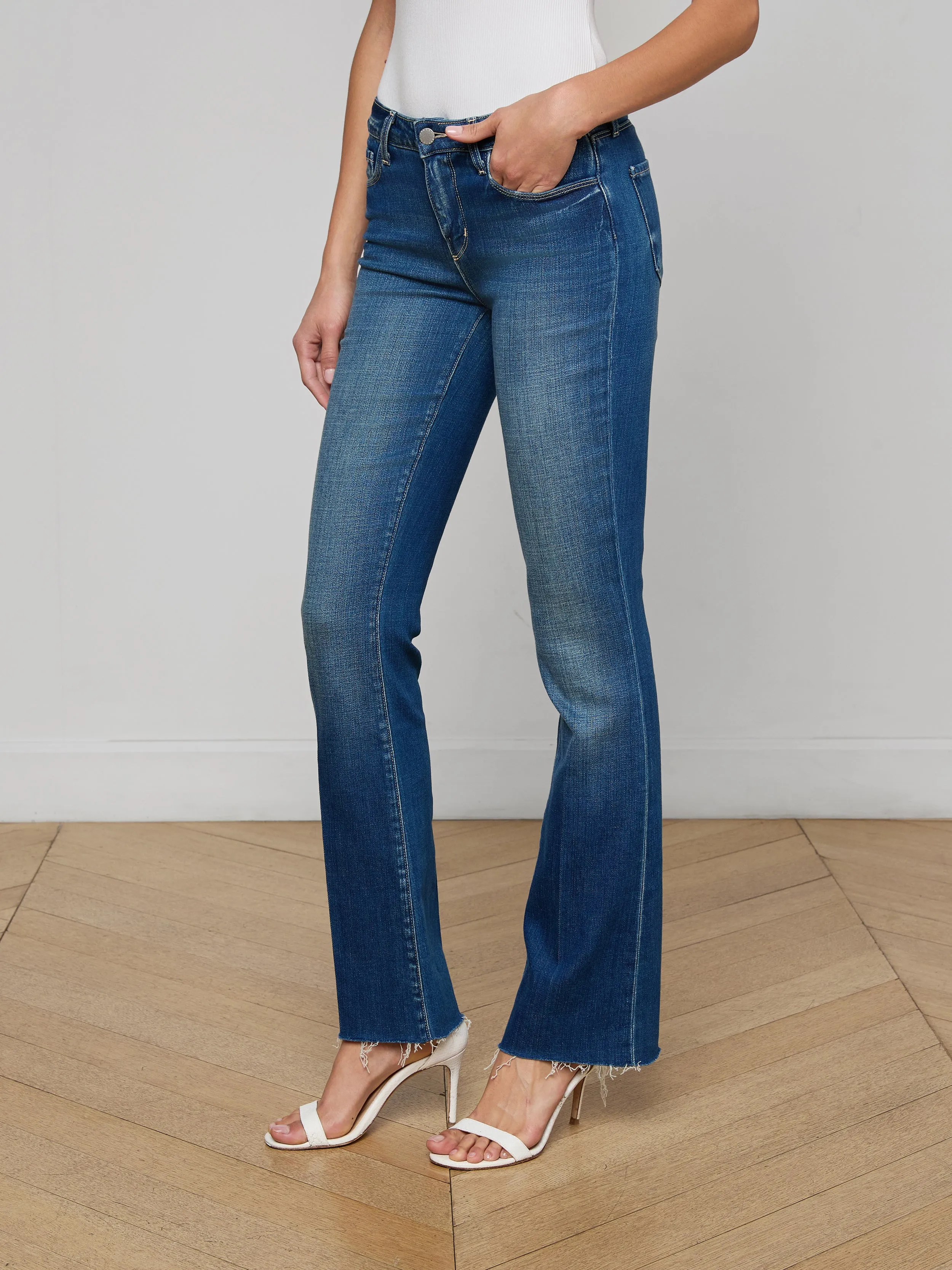 Sneeki Low-Rise Straight-Leg Jean sold by L'AGENCE product image thumbnail 3