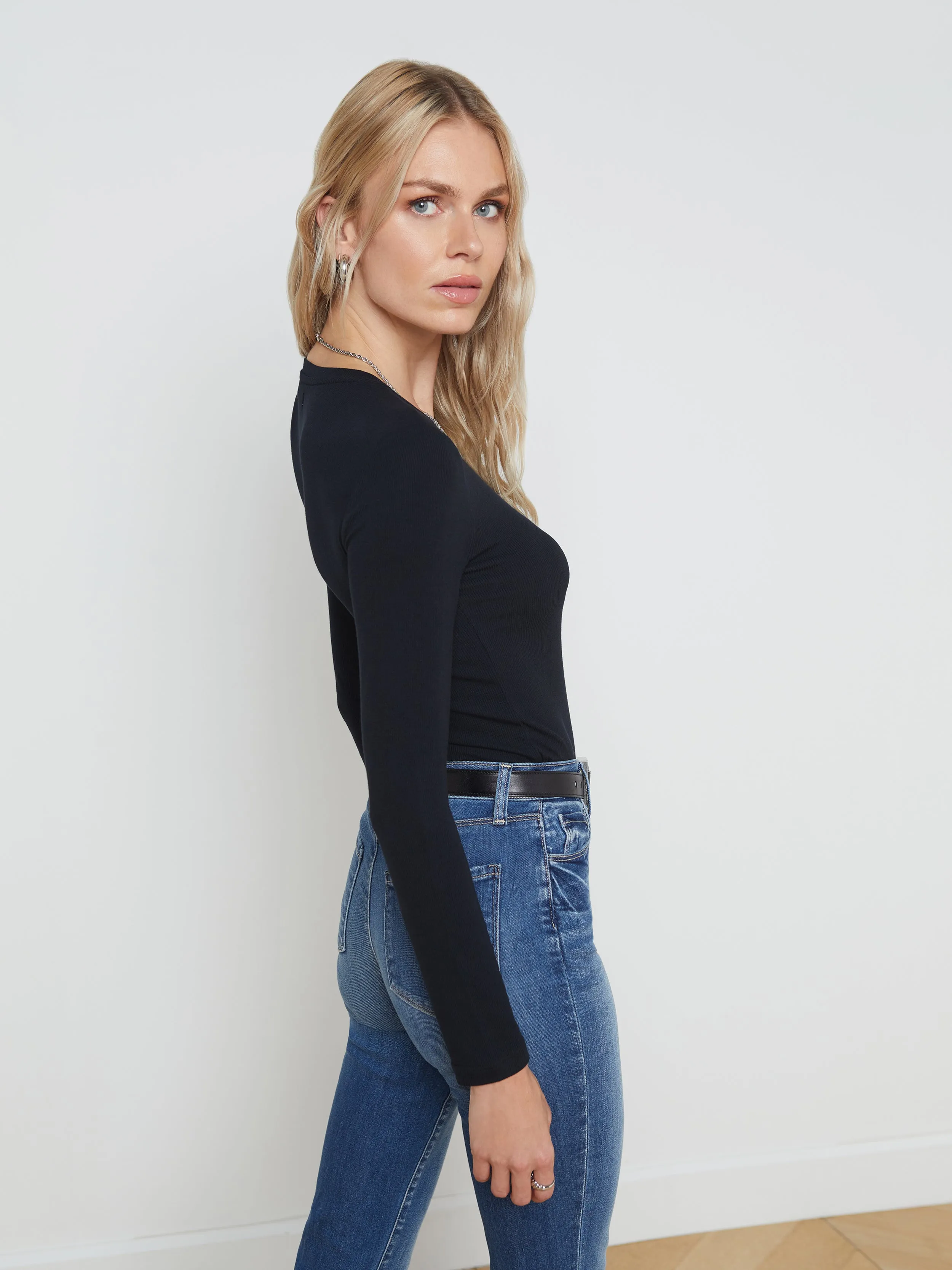 Tess Long Sleeve Tee sold by L'AGENCE product image thumbnail 2