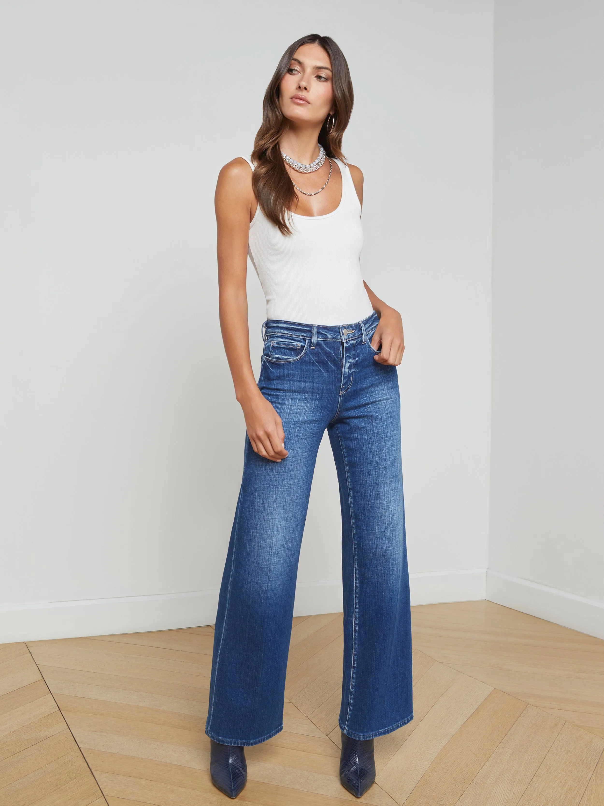 Nica Scoopneck Bodysuit sold by L'AGENCE product image thumbnail 4