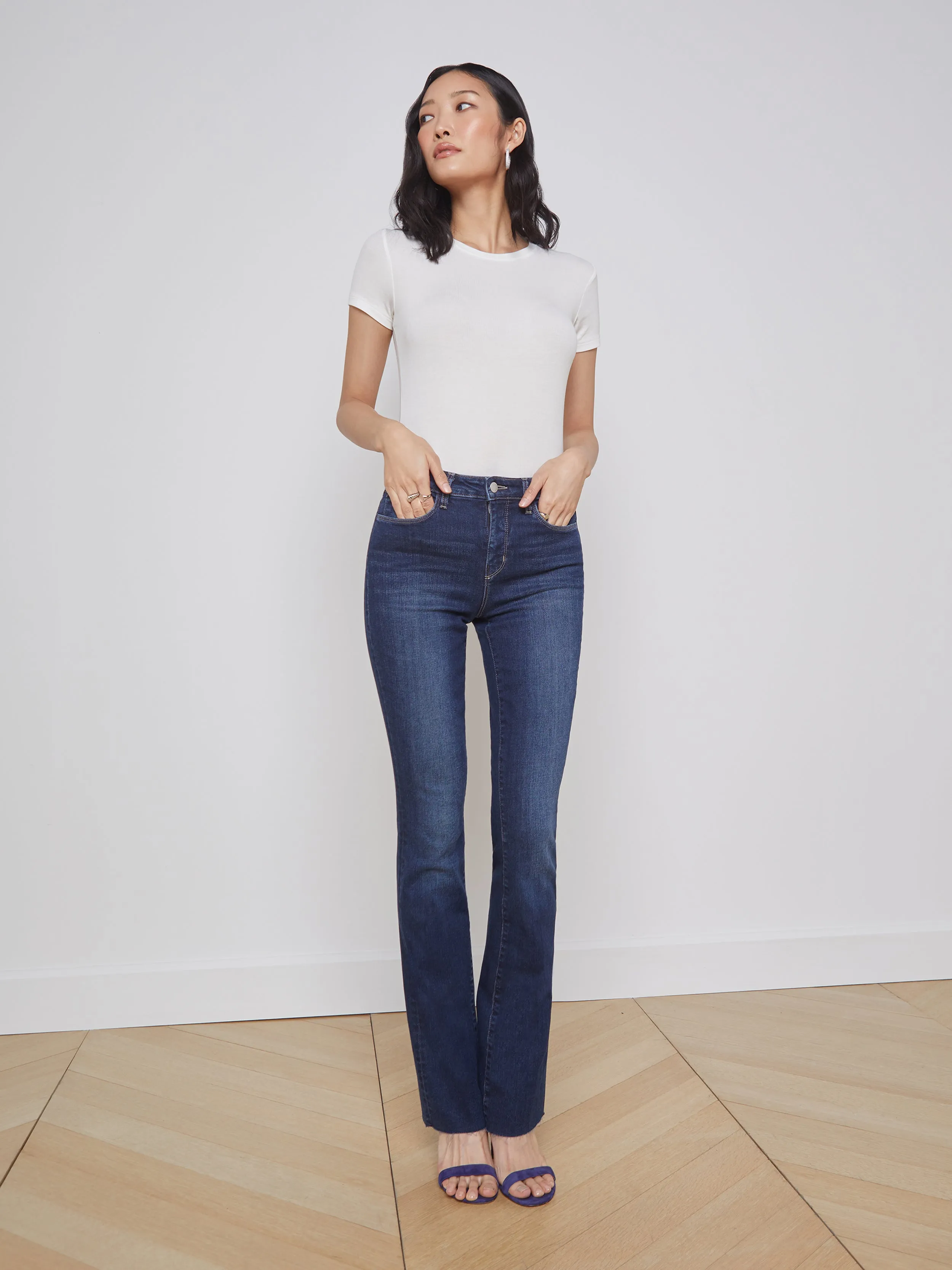 Ressi Micro-Rib Tee sold by L'AGENCE product image thumbnail 4