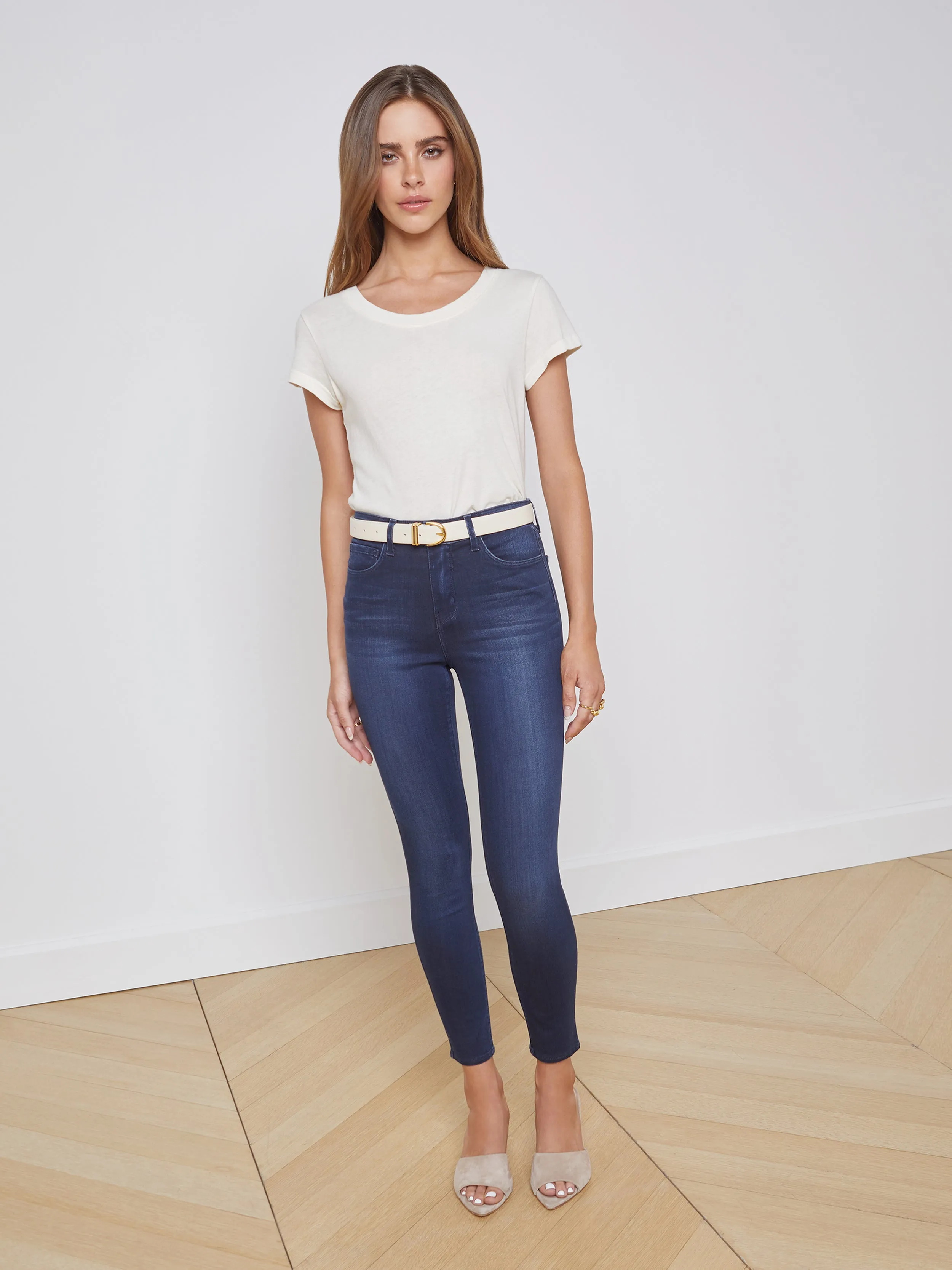 Cory Cotton Scoopneck Tee sold by L'AGENCE product image thumbnail 4