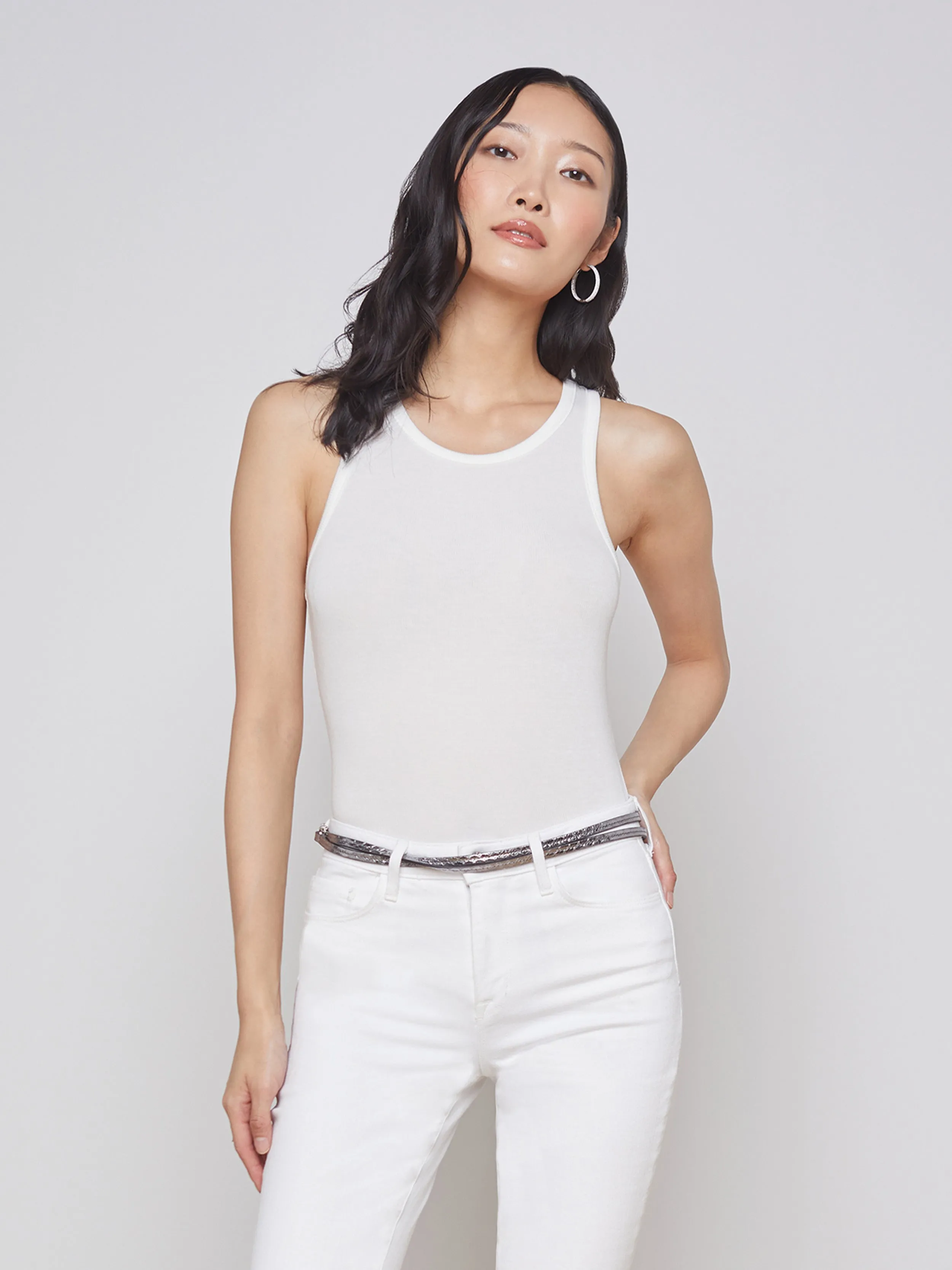 Nia Ribbed Tank sold by L'AGENCE