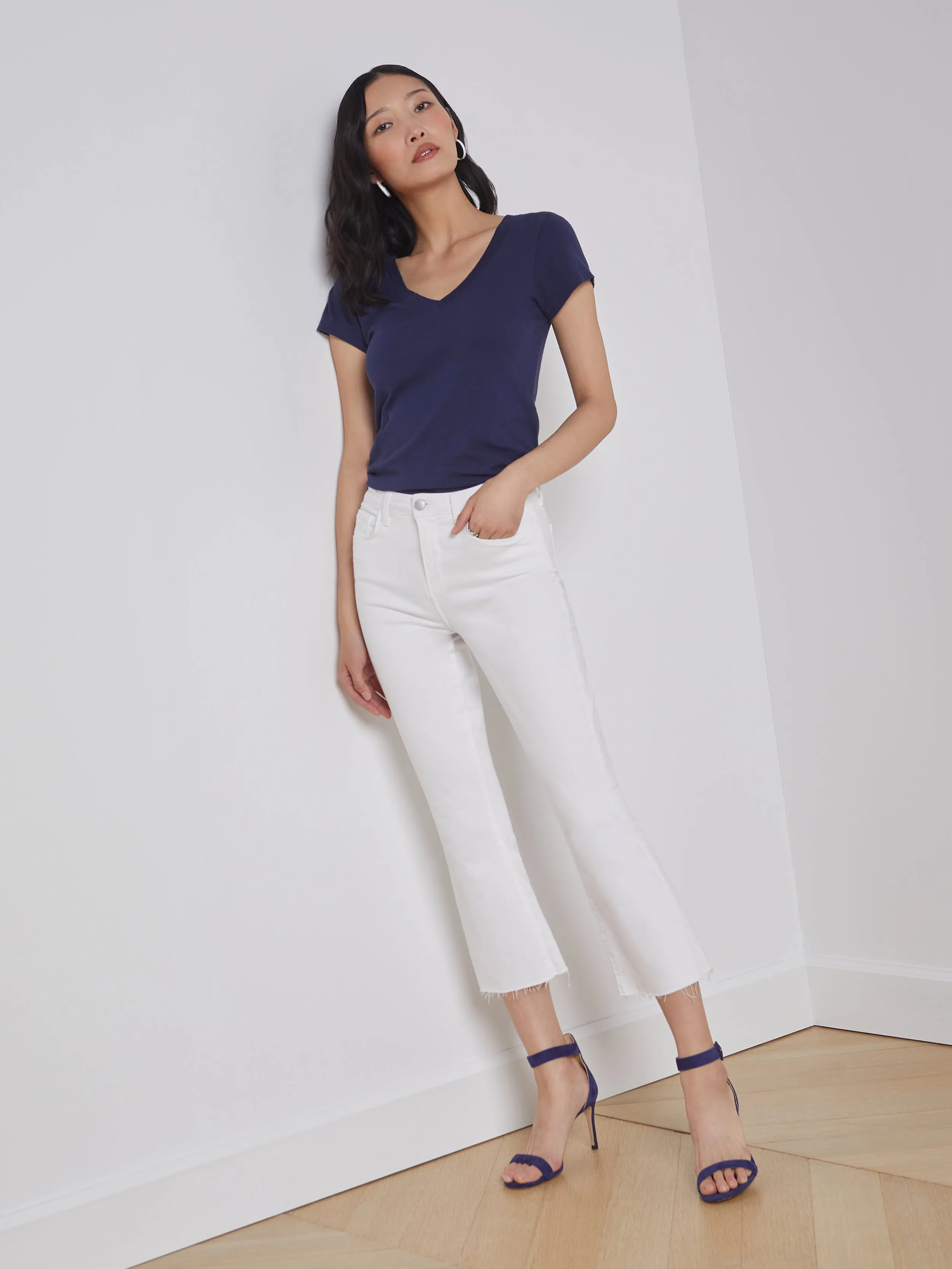 Kendra Cropped Flare Jean sold by L'AGENCE