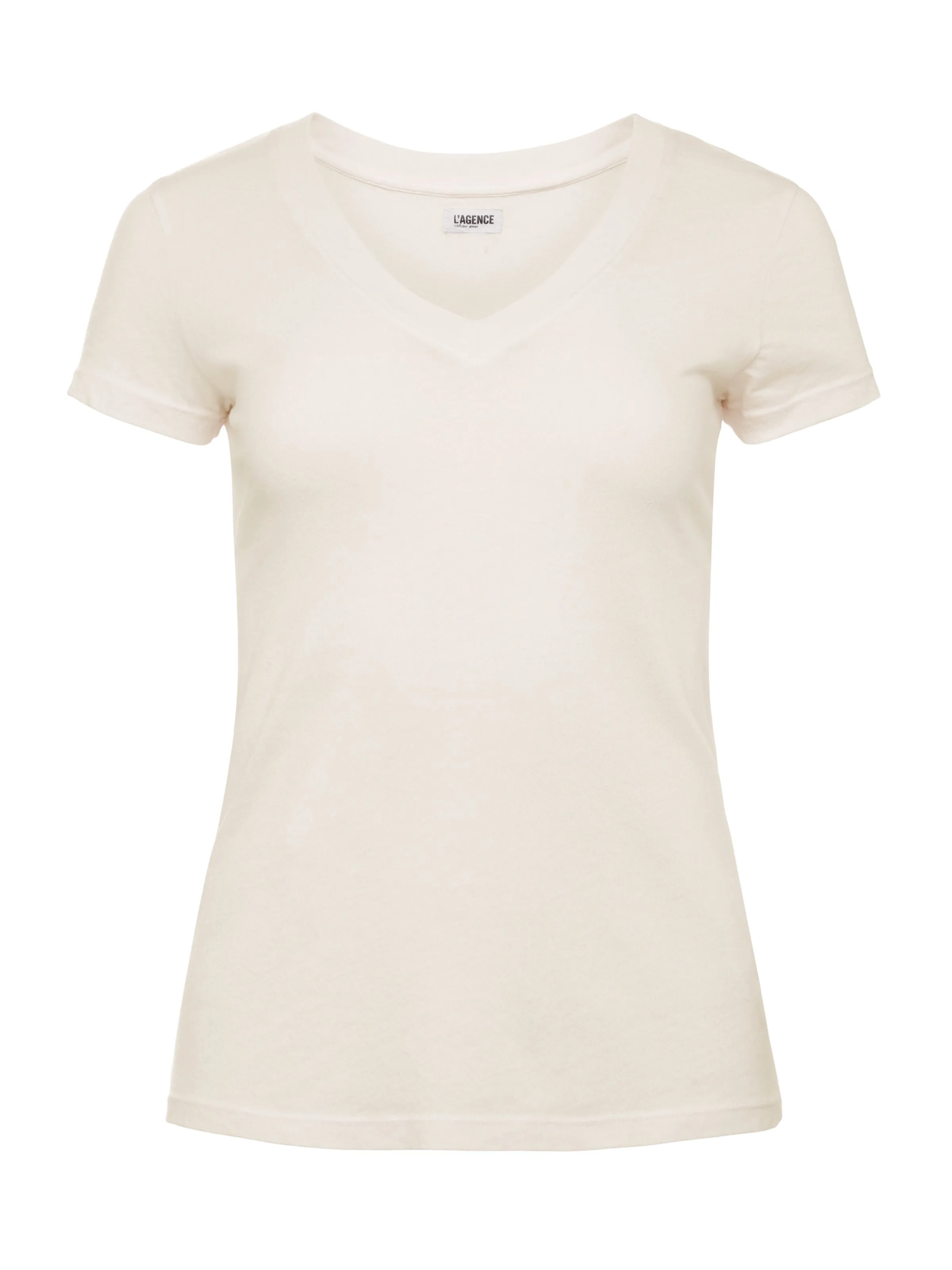 Becca Cotton V-Neck Tee sold by L'AGENCE product image thumbnail 5