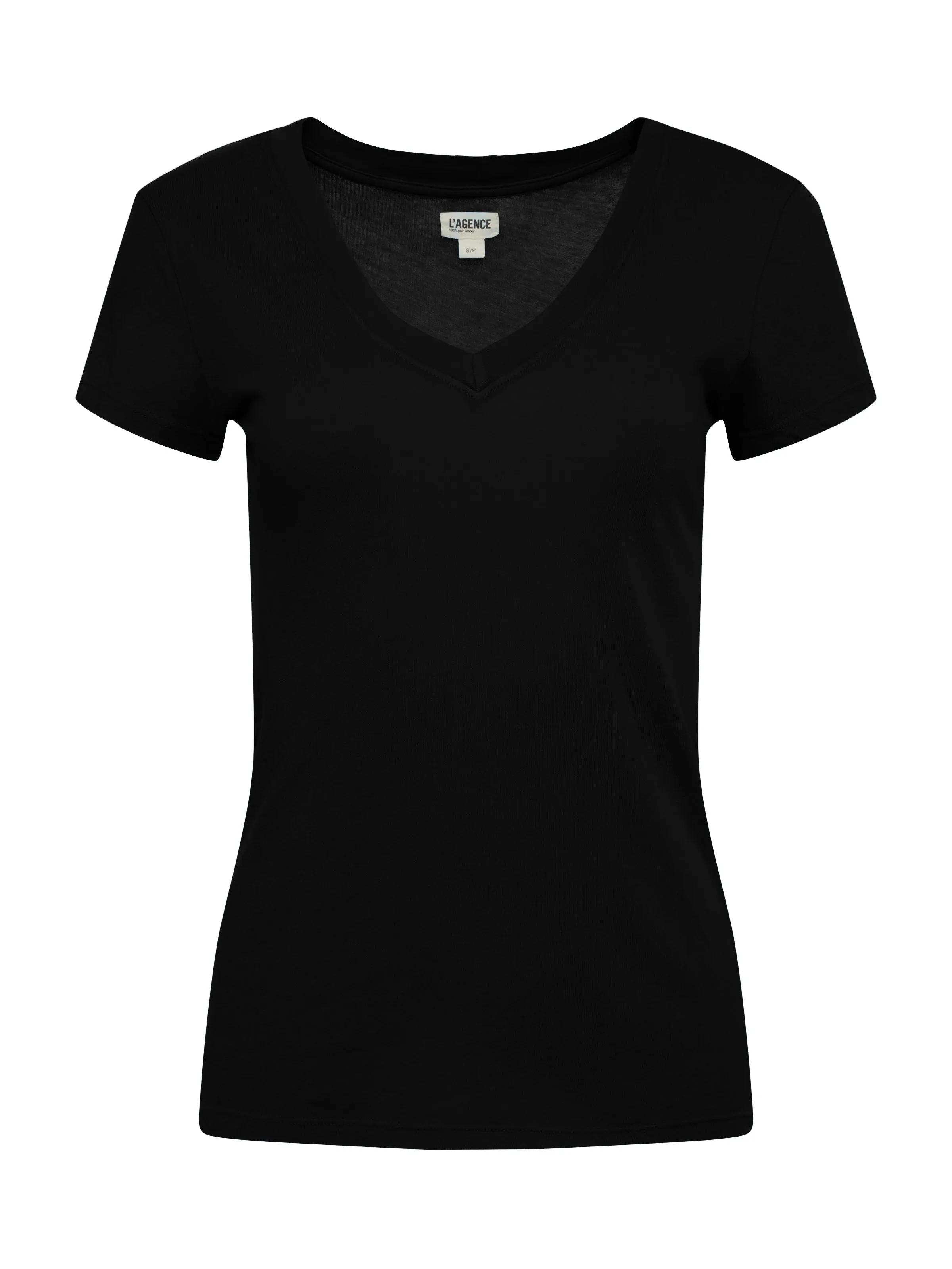 Becca Cotton V-Neck Tee sold by L'AGENCE product image thumbnail 5