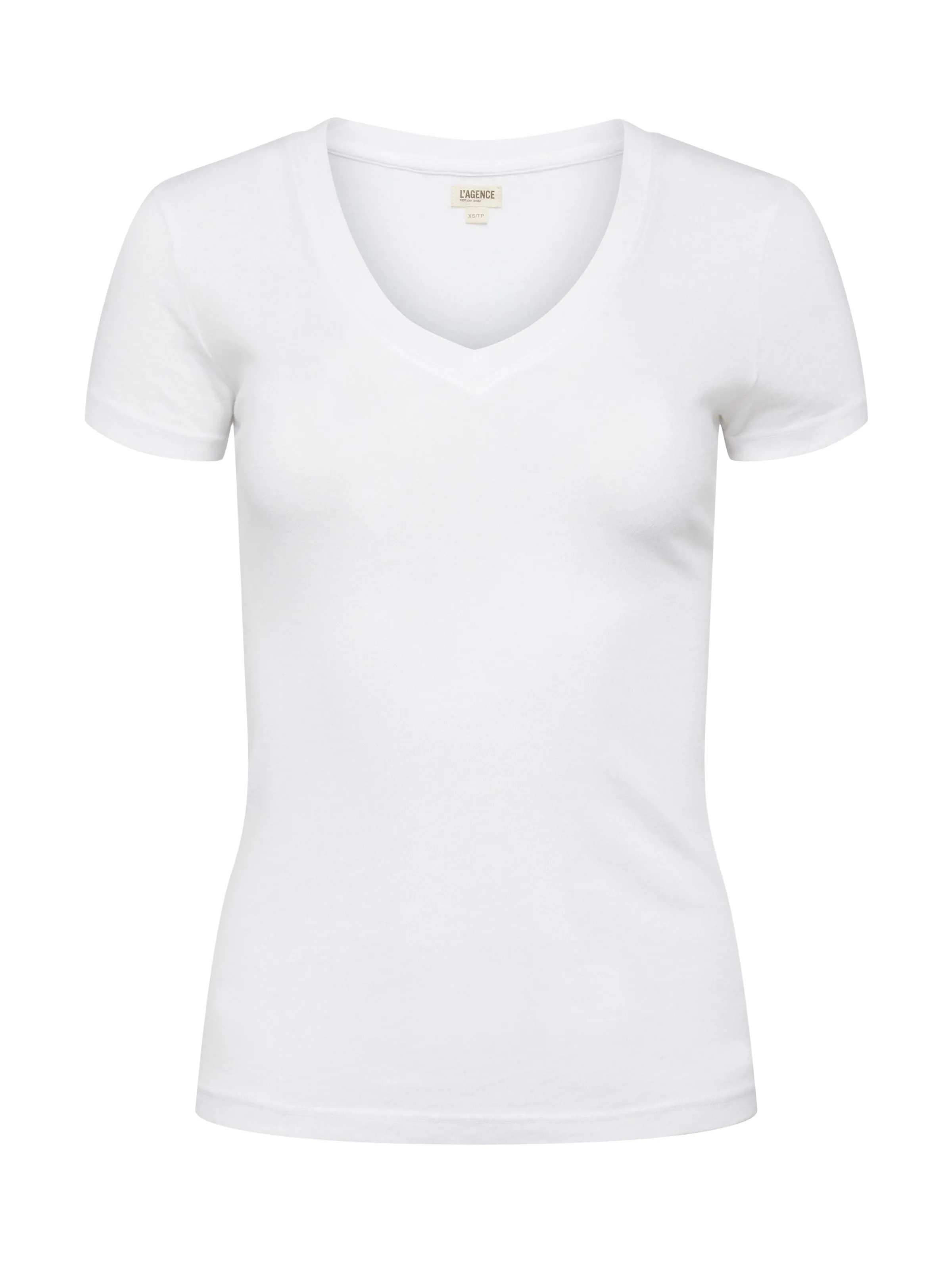 Becca Cotton V-Neck Tee sold by L'AGENCE product image thumbnail 5