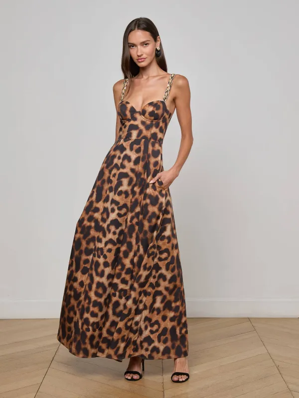 Sutton Beaded Strap Maxi Dress sold by L'AGENCE