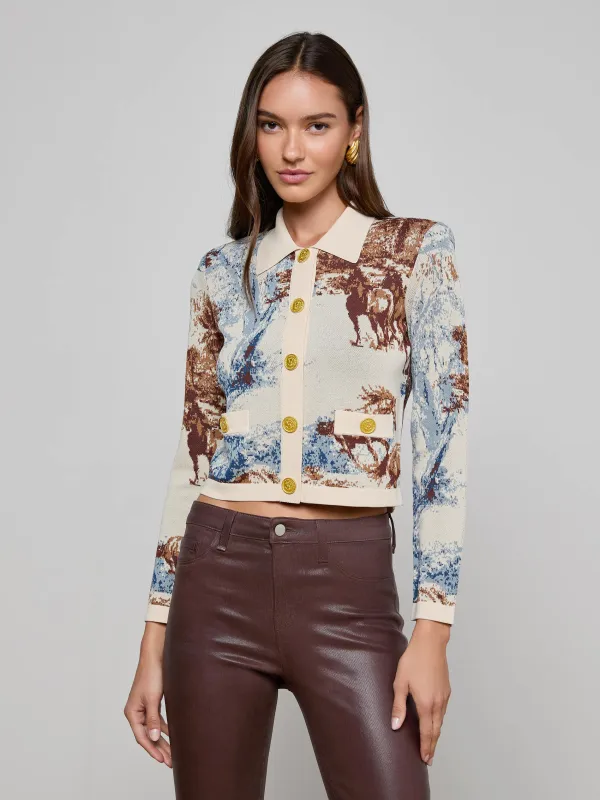 Osiris Jacquard Cardigan sold by L'AGENCE