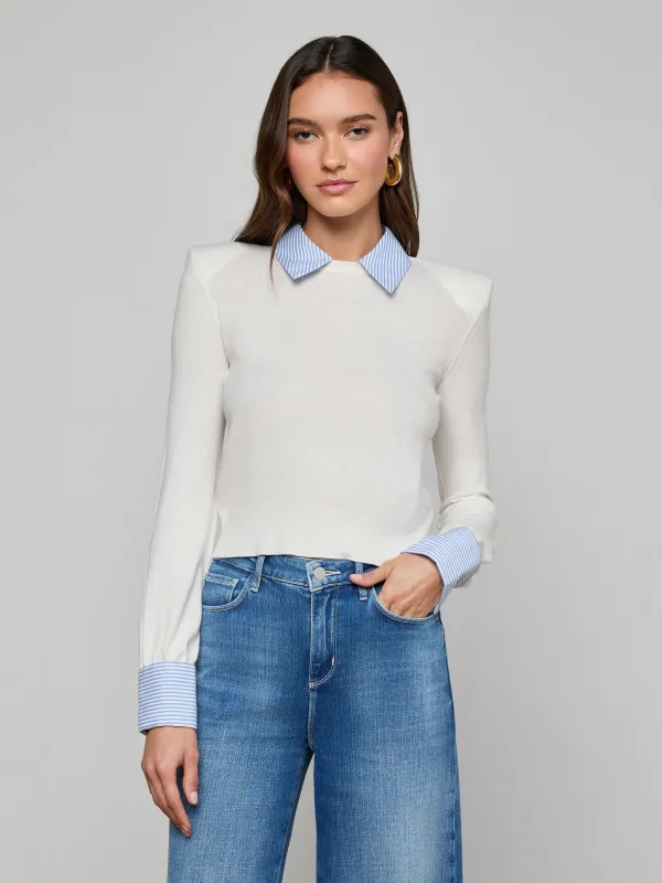 April Poplin Collar Pullover sold by L'AGENCE