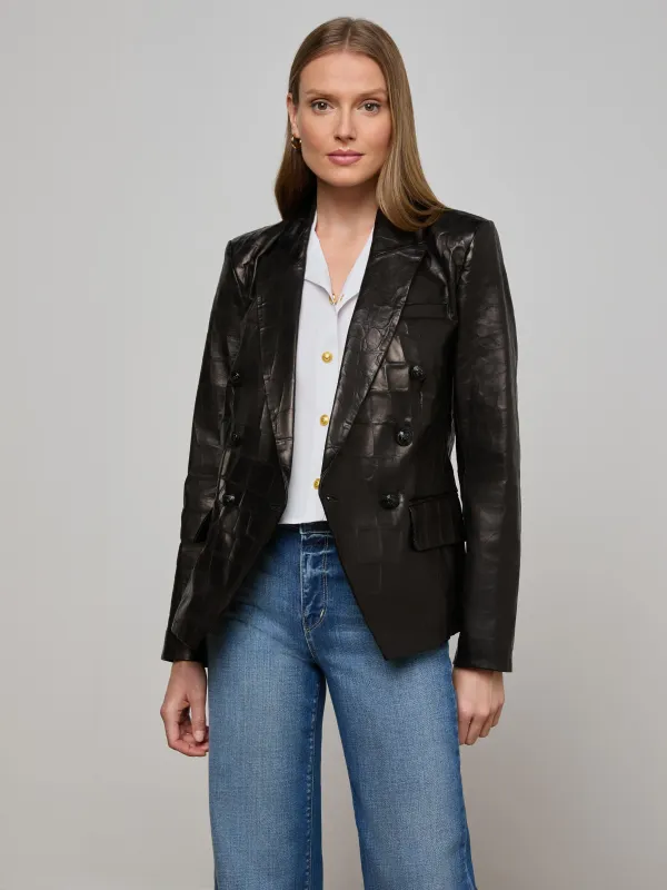 Kenzie Leather Blazer sold by L'AGENCE