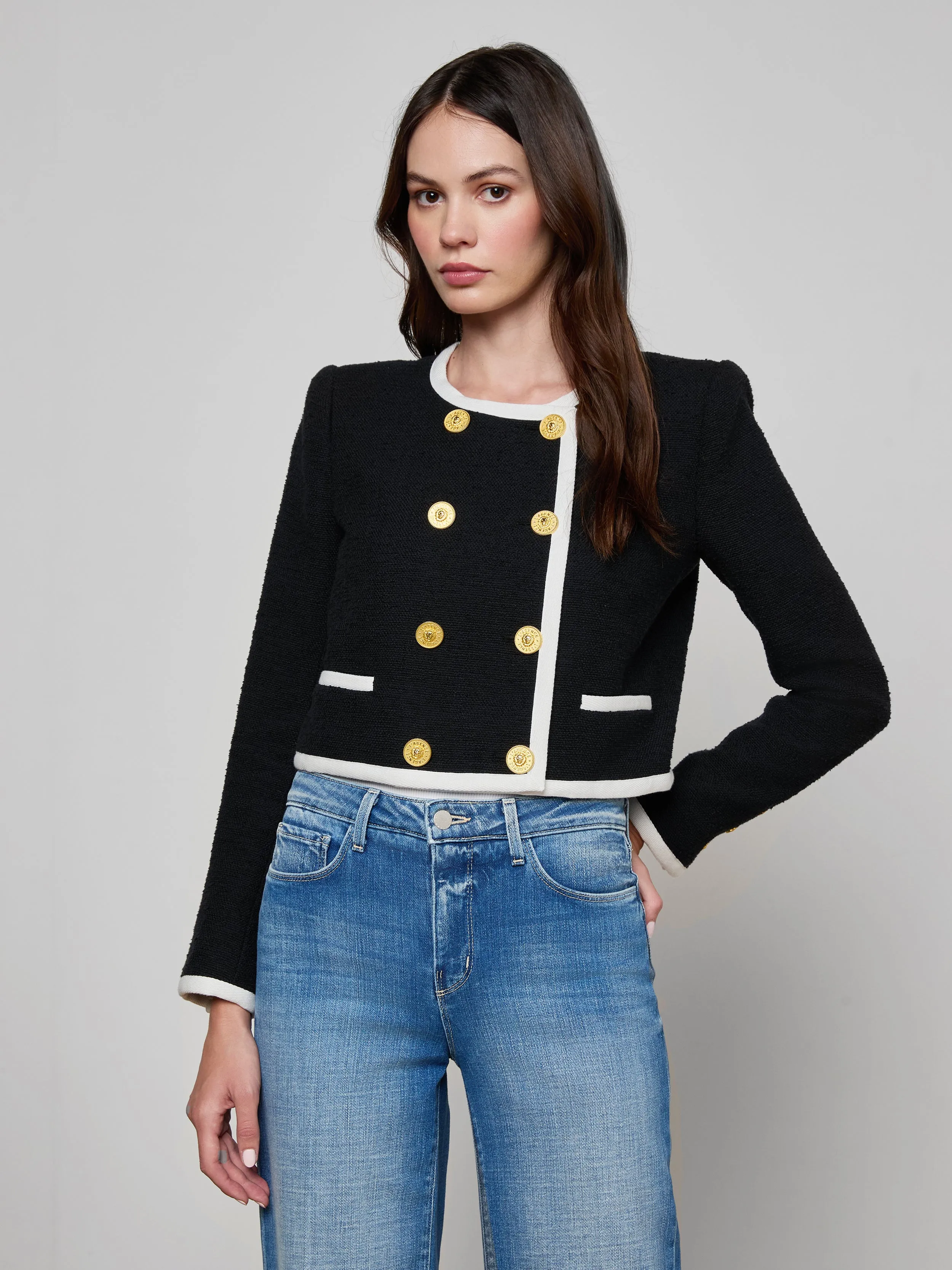 Mazikeen Tweed Jacket sold by L'AGENCE product image thumbnail 2