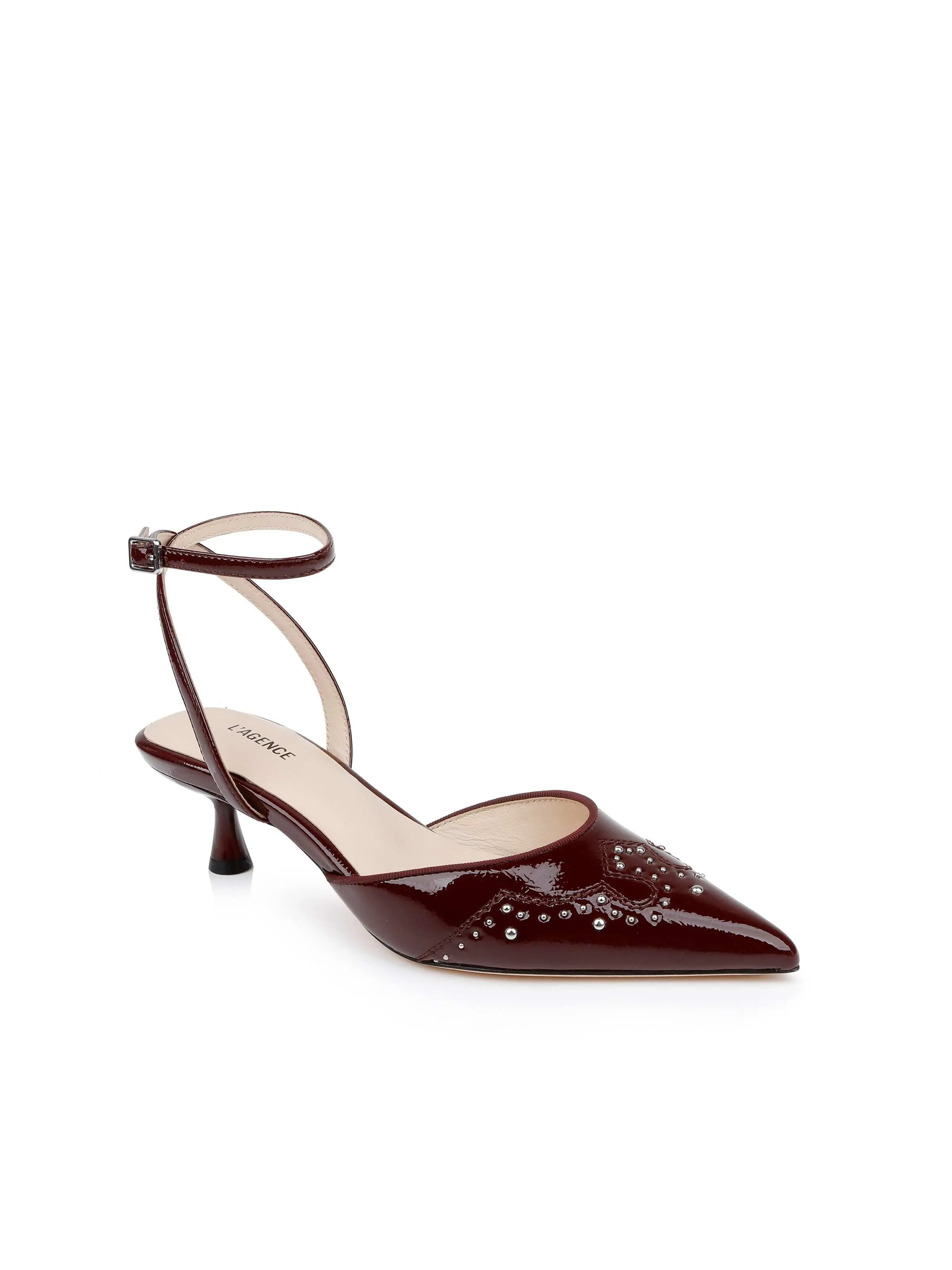 Liana Leather Kitten-Heel Mule sold by L'AGENCE product image thumbnail 2