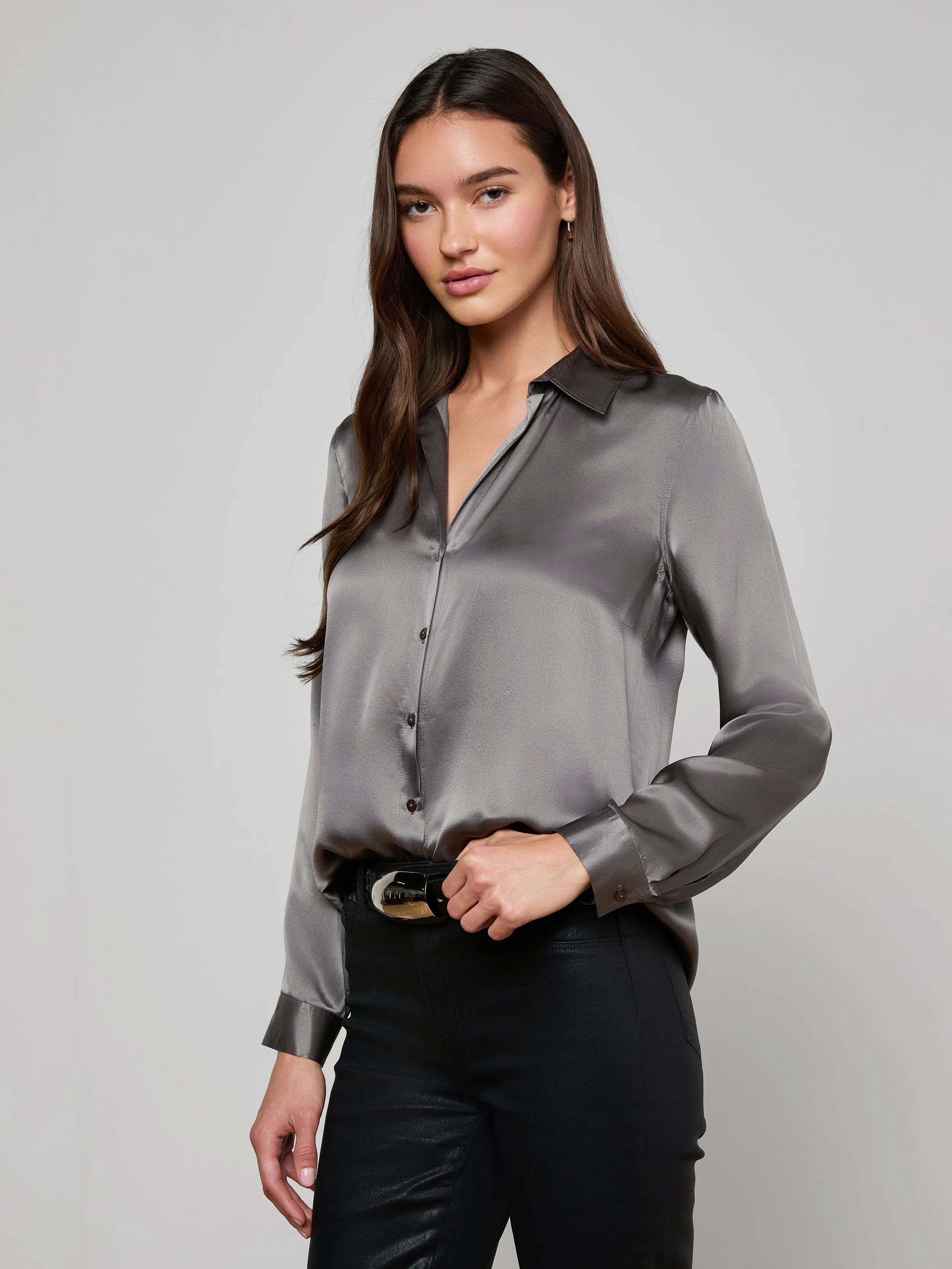 Tyler Silk Blouse sold by L'AGENCE product image thumbnail 2