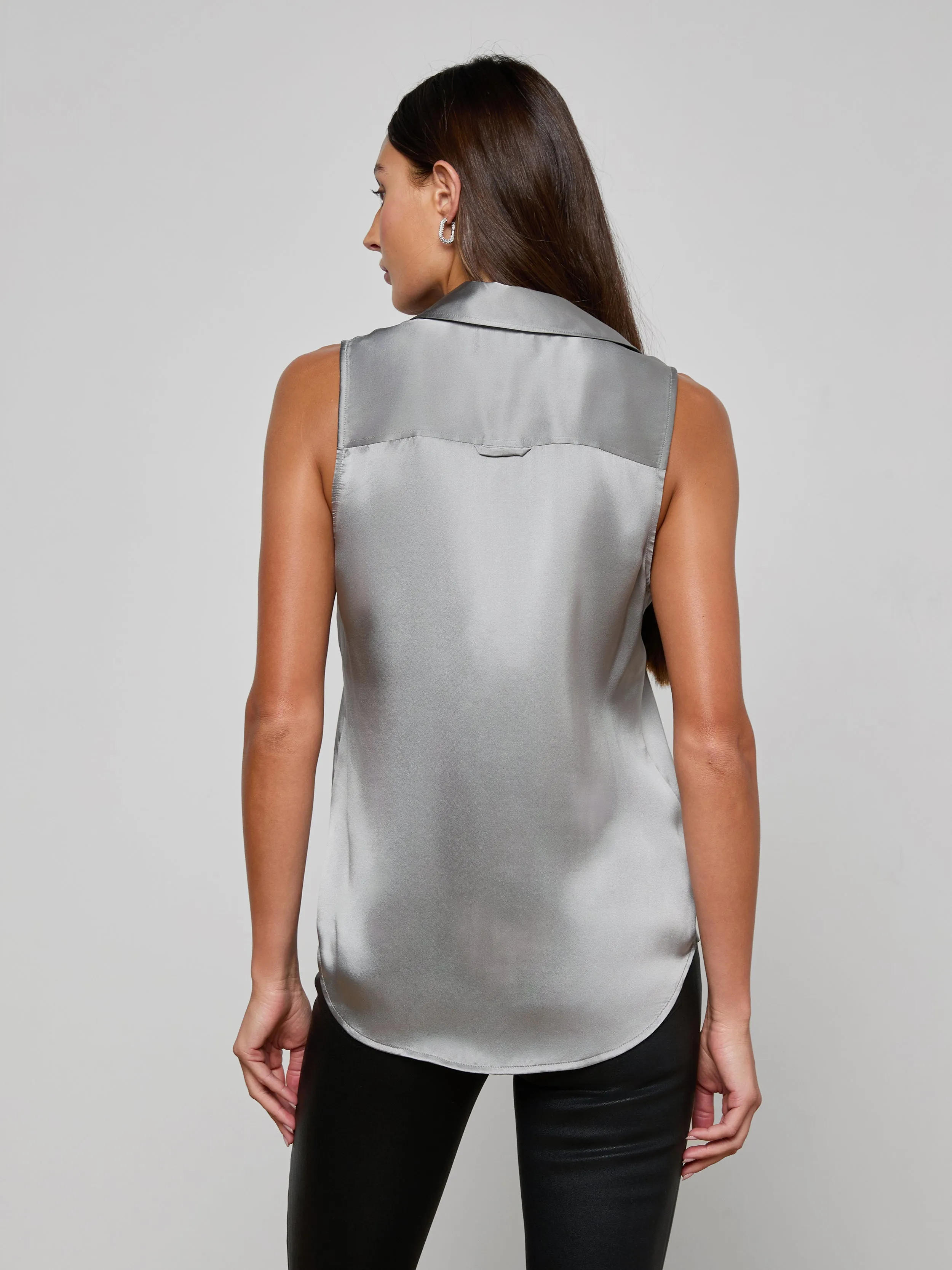 Emmy Sleeveless Silk Blouse sold by L'AGENCE product image thumbnail 4