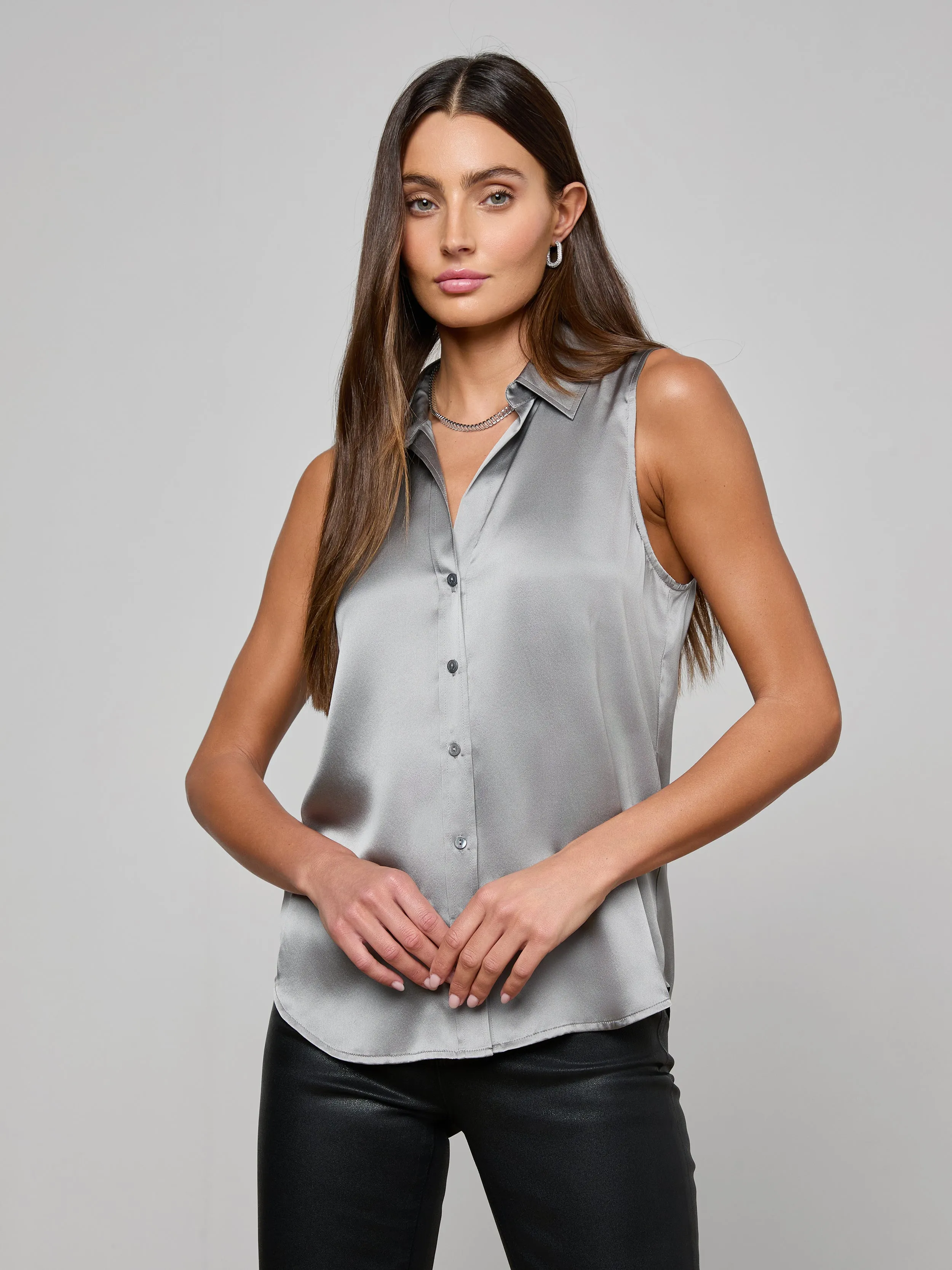 Emmy Sleeveless Silk Blouse sold by L'AGENCE