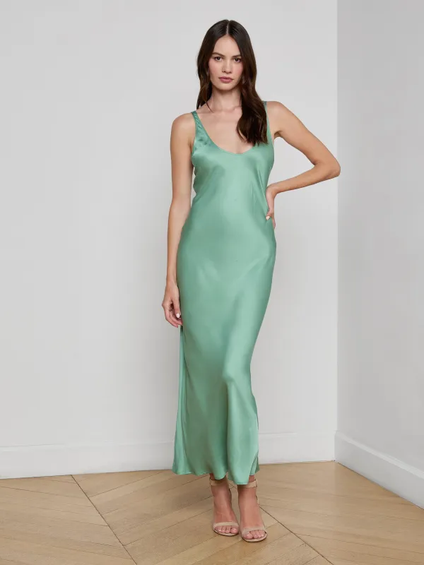 Akiya Satin Tank Dress sold by L'AGENCE