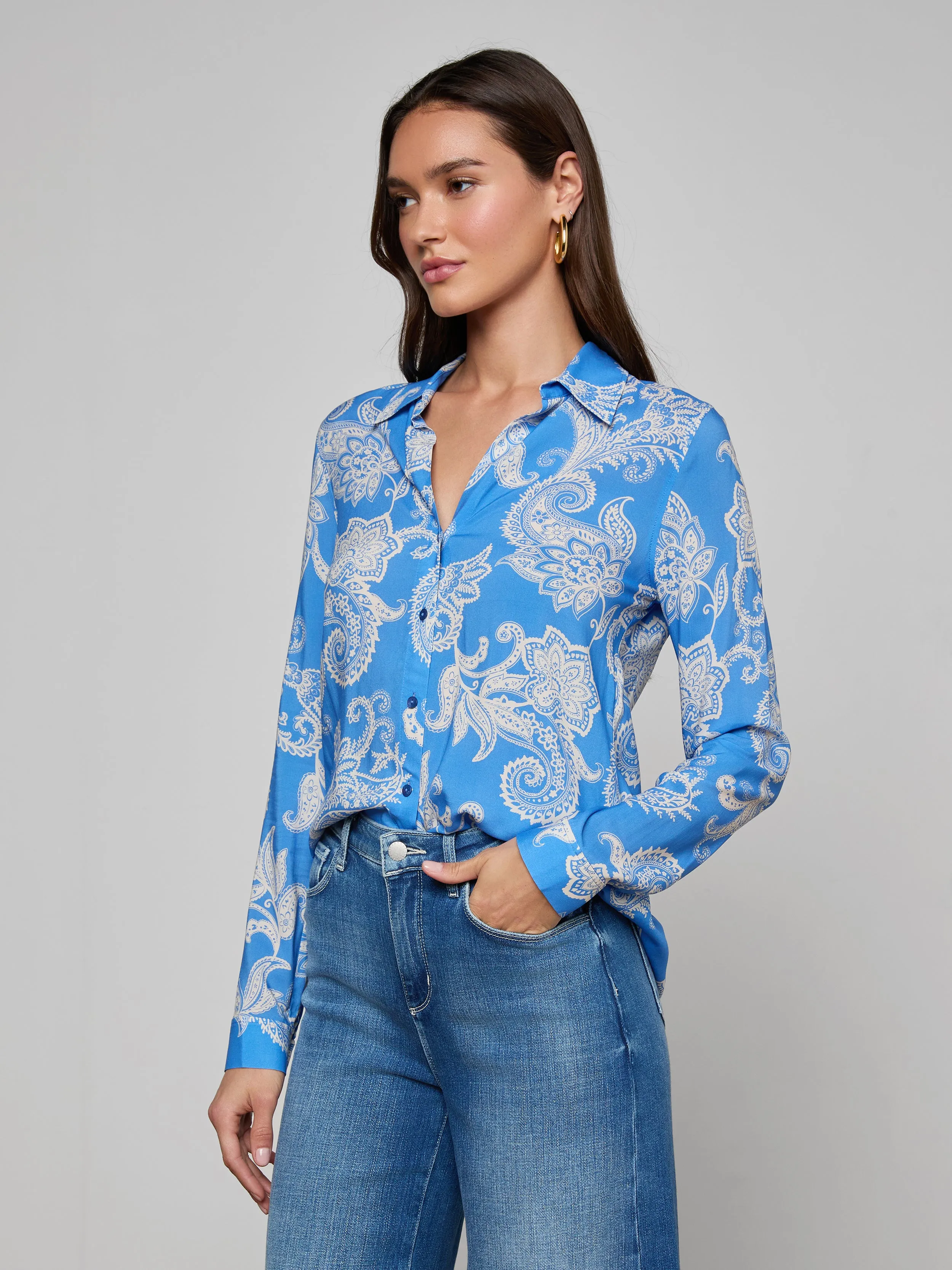 Holly Blouse sold by L'AGENCE product image thumbnail 4