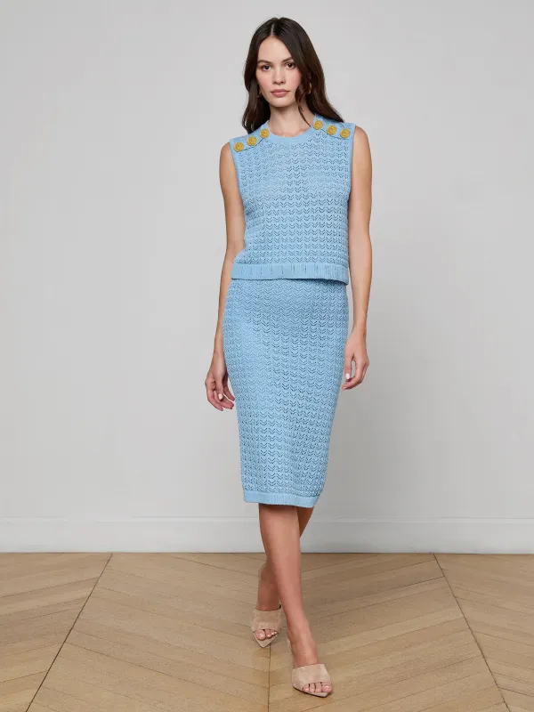 Lacen Pointelle Knit Skirt sold by L'AGENCE