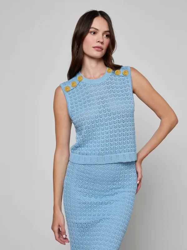 Max Pointelle Knit Top sold by L'AGENCE