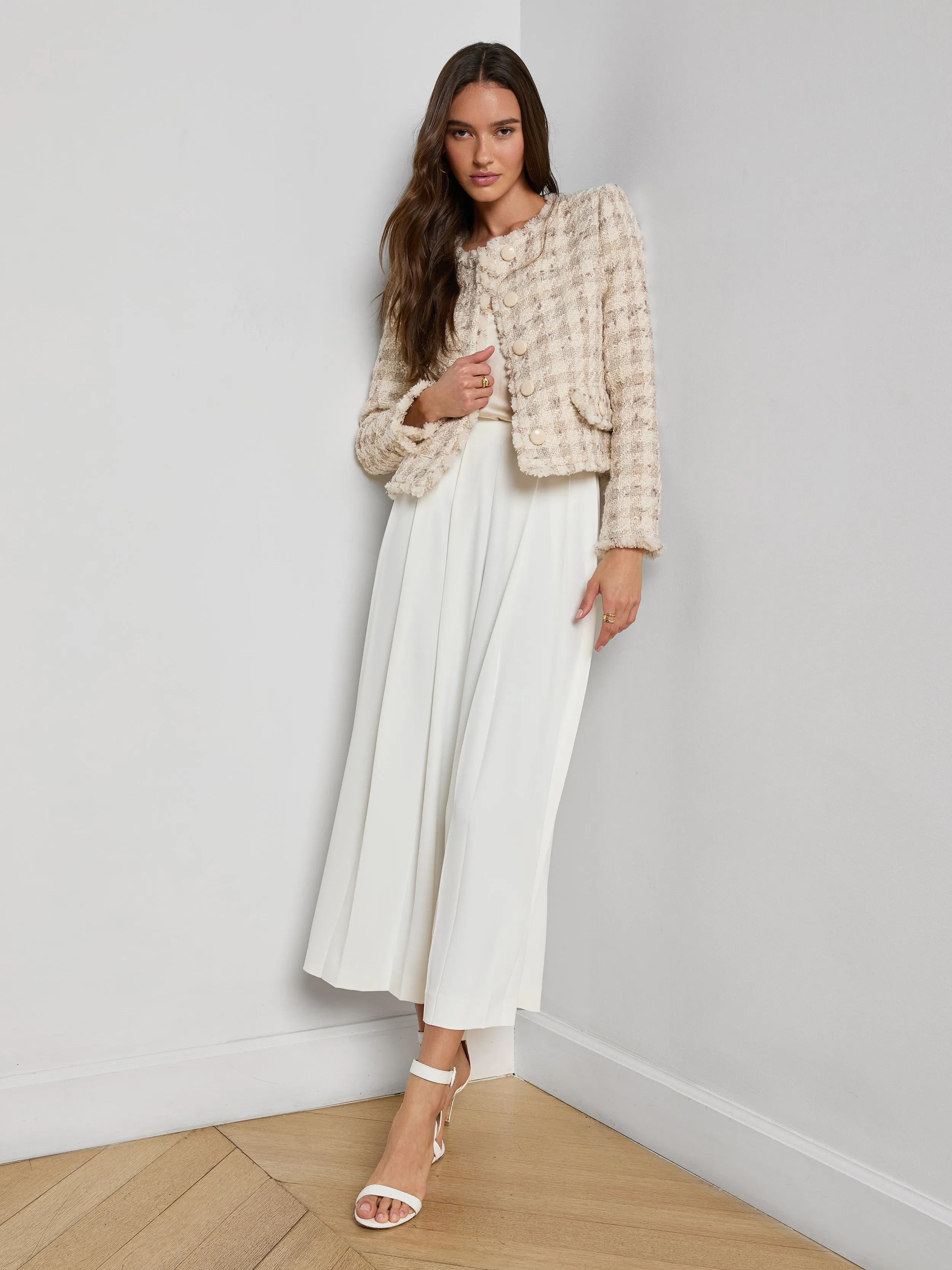 Zell Houndstooth Tweed Jacket sold by L'AGENCE product image thumbnail 5