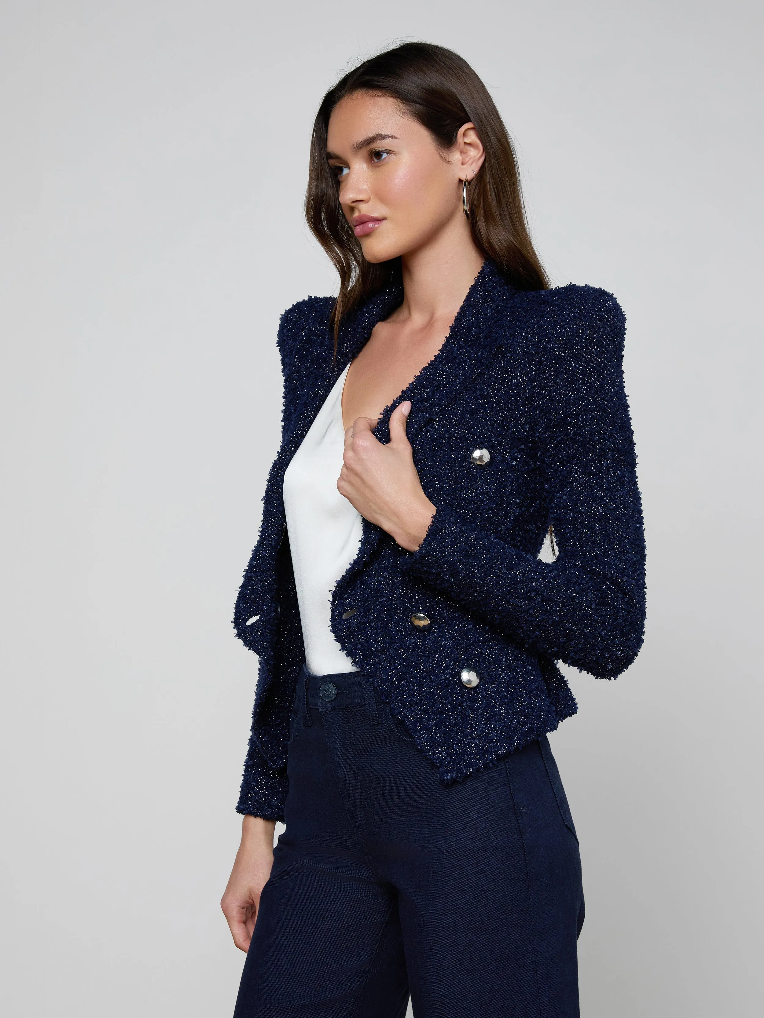 Bethany Knit Blazer sold by L'AGENCE product image thumbnail 2
