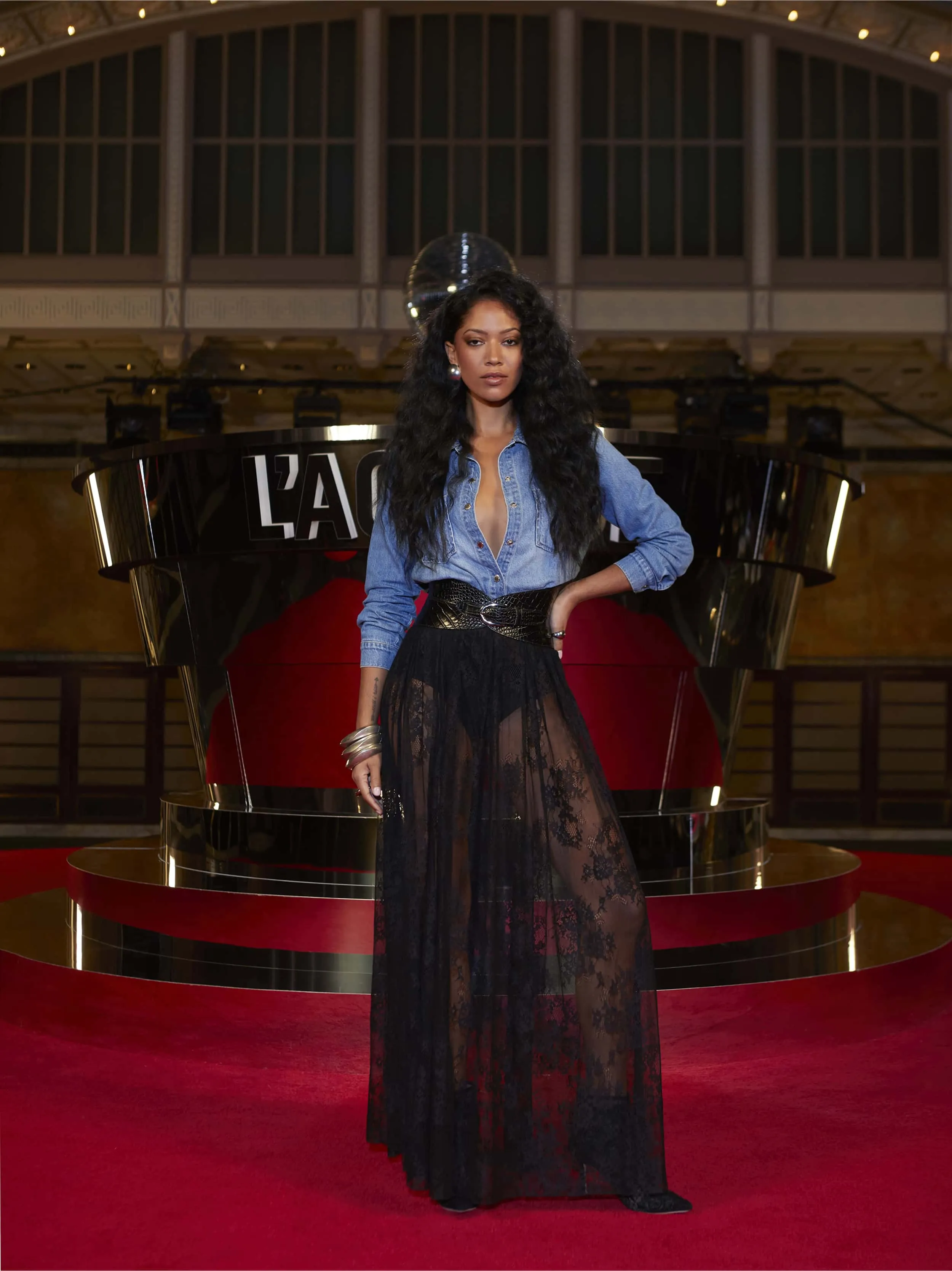 Alona Lace Maxi Skirt sold by L'AGENCE product image thumbnail 5