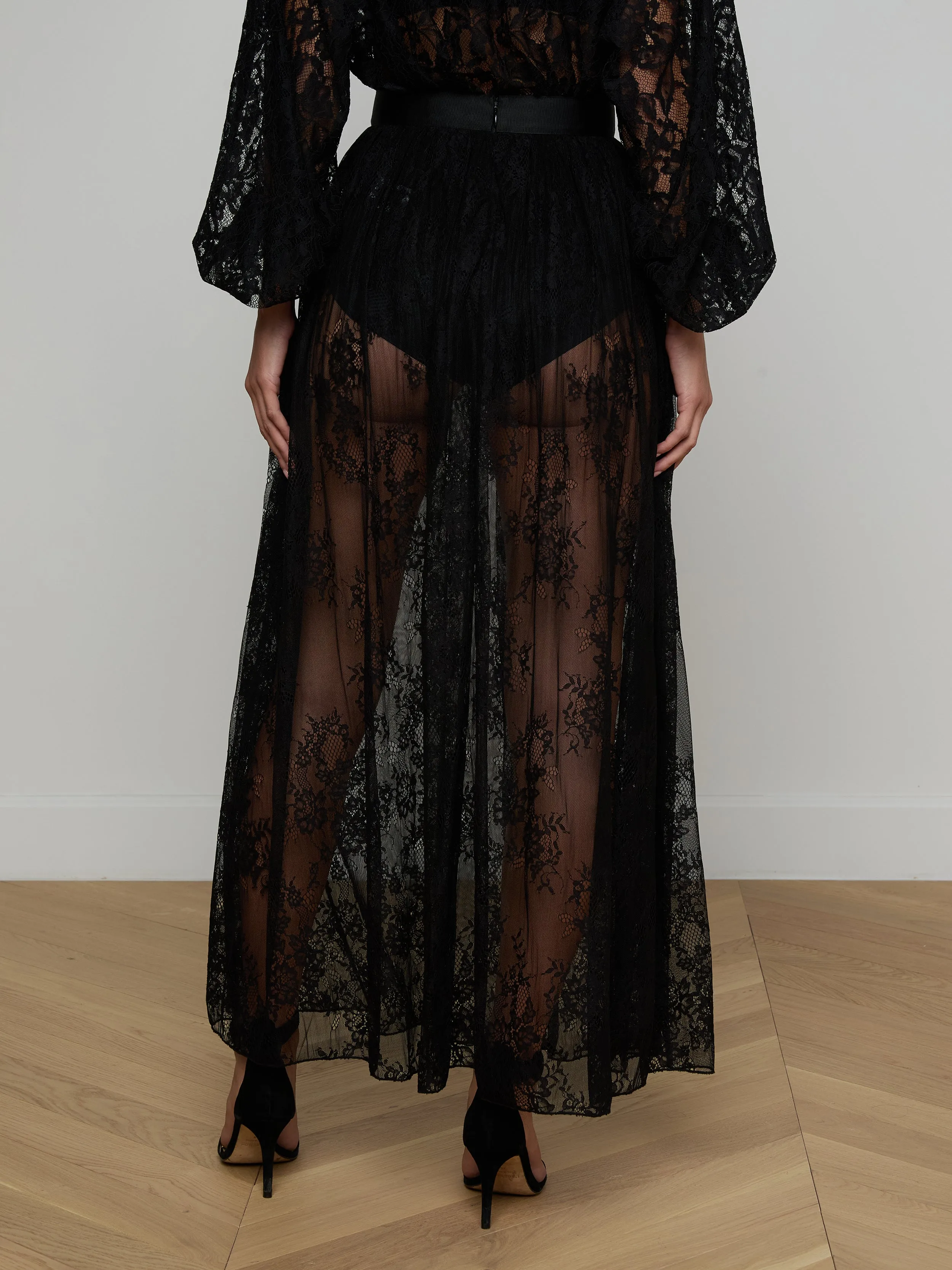 Alona Lace Maxi Skirt sold by L'AGENCE product image thumbnail 4