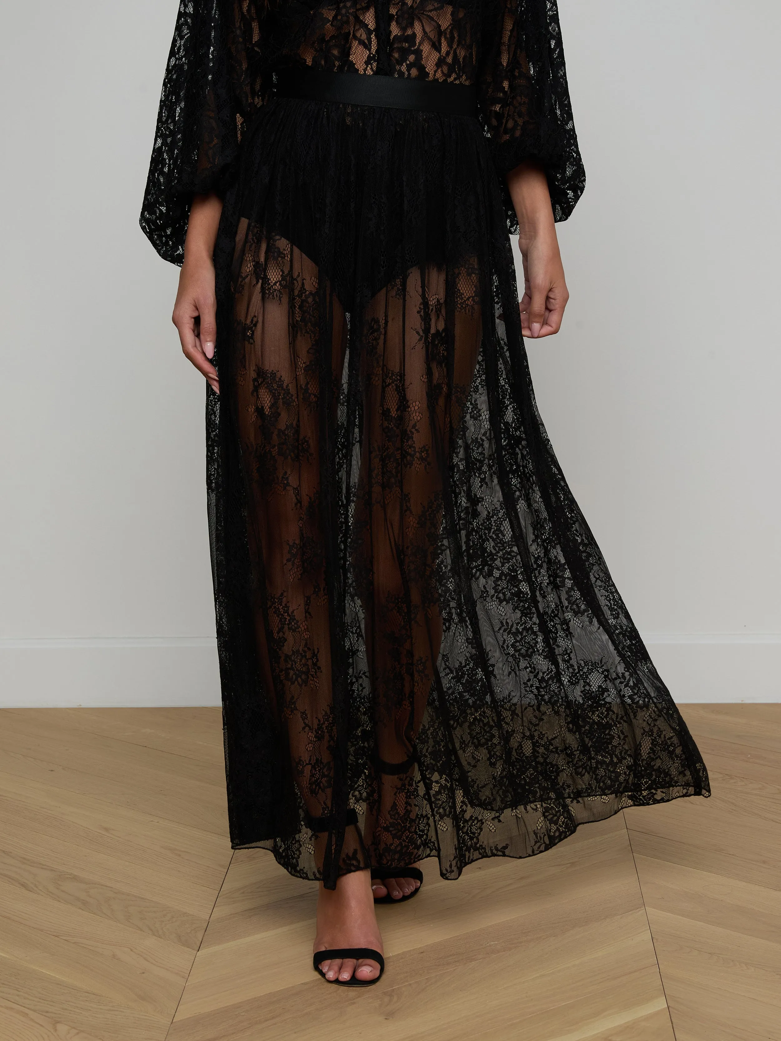 Alona Lace Maxi Skirt sold by L'AGENCE product image thumbnail 2
