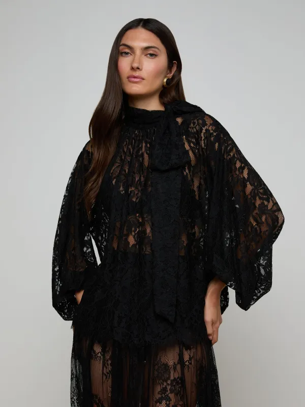 Rhett Oversized Lace Blouse made by L'AGENCE