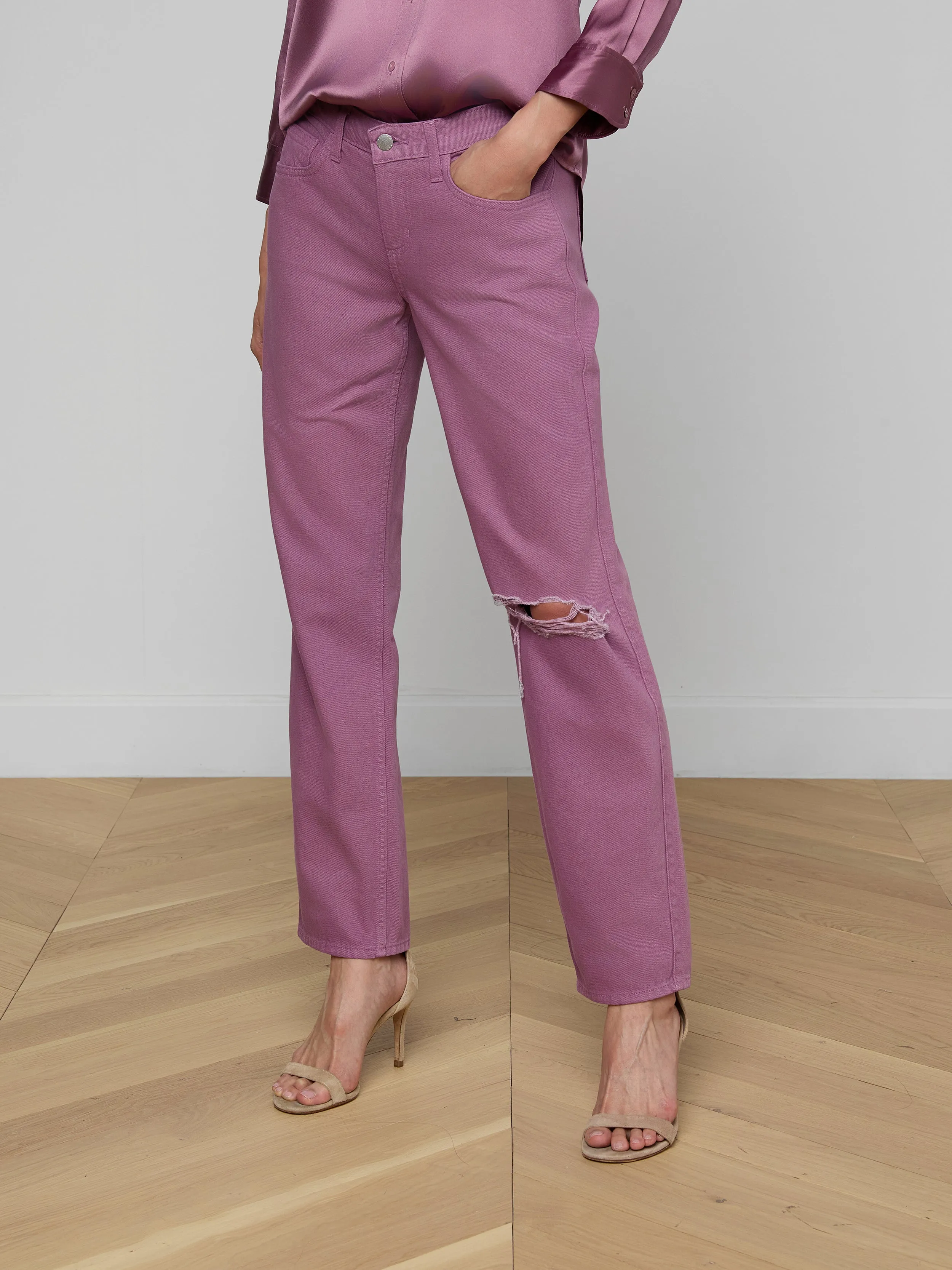 Nevia Slouchy Straight-Leg Jean sold by L'AGENCE product image thumbnail 3