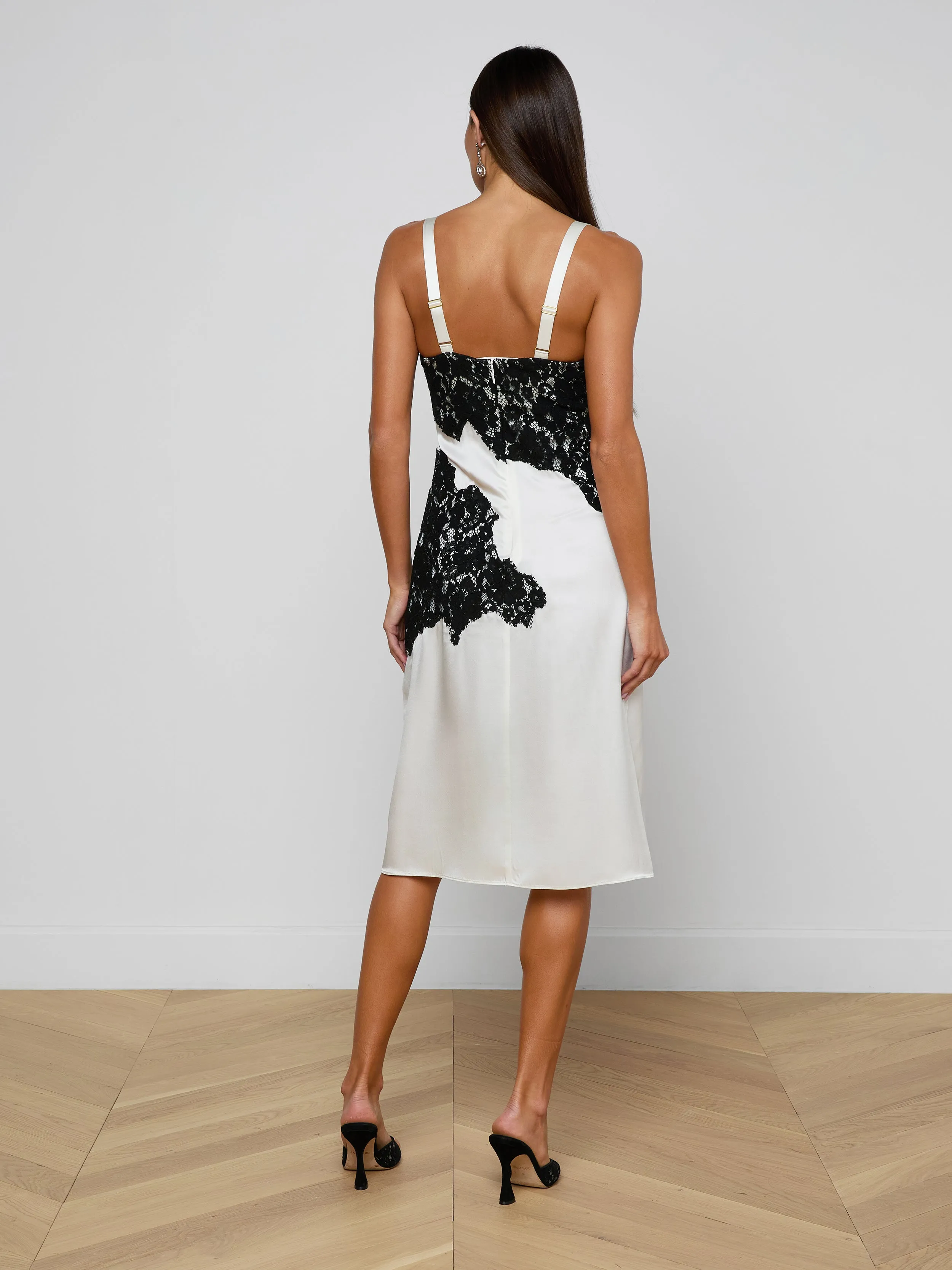Fenna Silk Lace Dress sold by L'AGENCE product image thumbnail 4