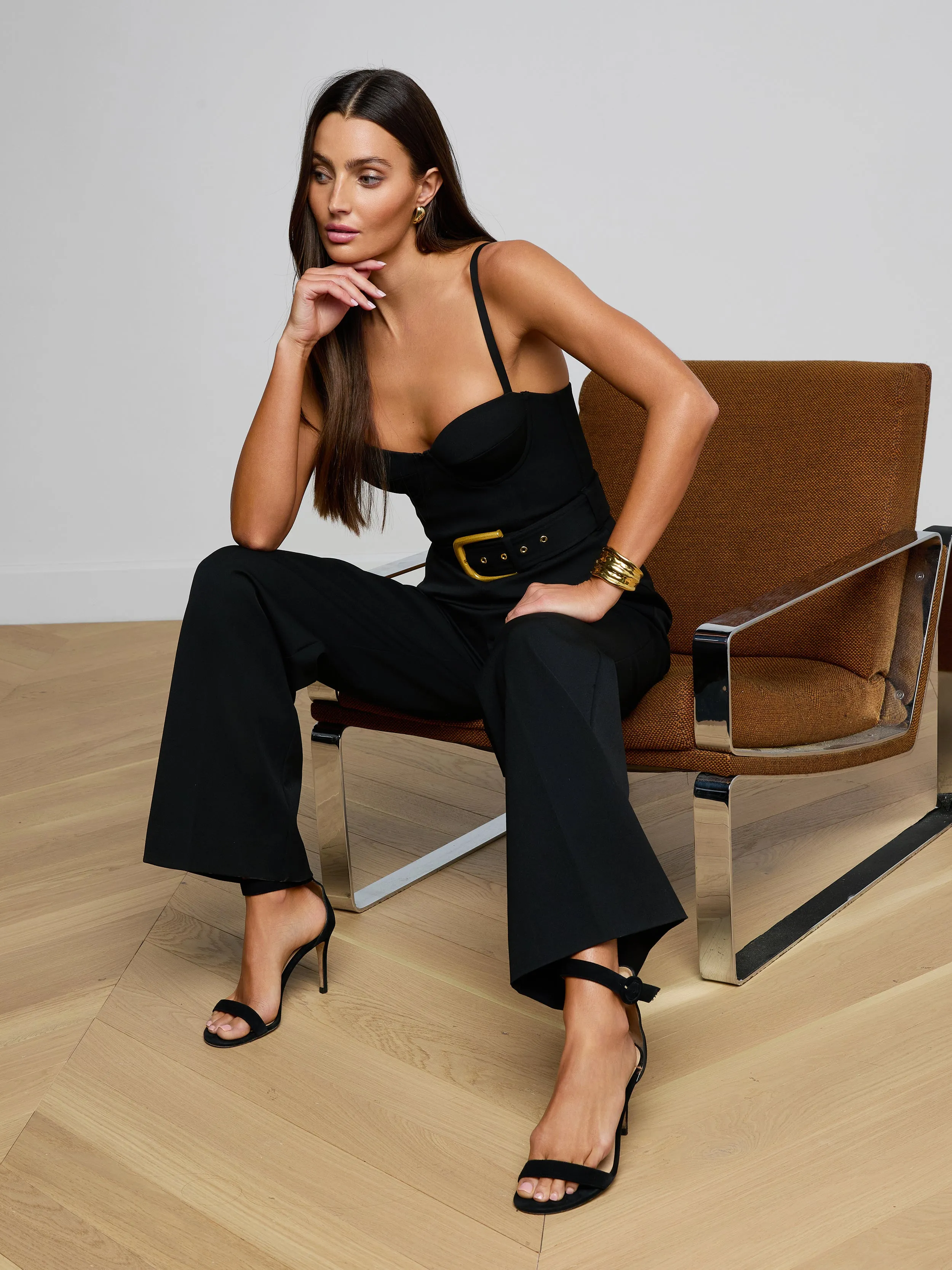 Jessa Bustier Jumpsuit sold by L'AGENCE product image thumbnail 5